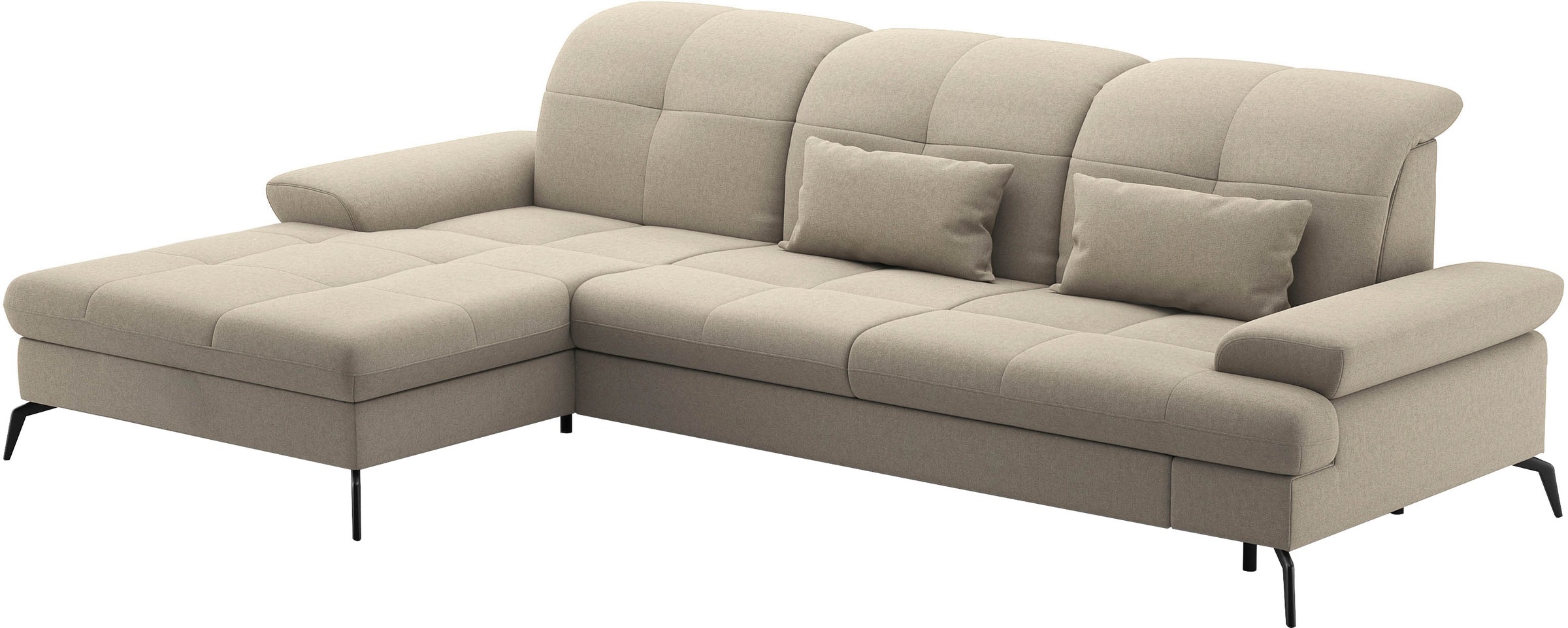 sit&more Ecksofa »Amica, L-Form, inkl. Sitztiefenverstellung & Armteilverstellung«, wahlweise mit Bettfunktion, Bettkasten und Kopfteilverstellung