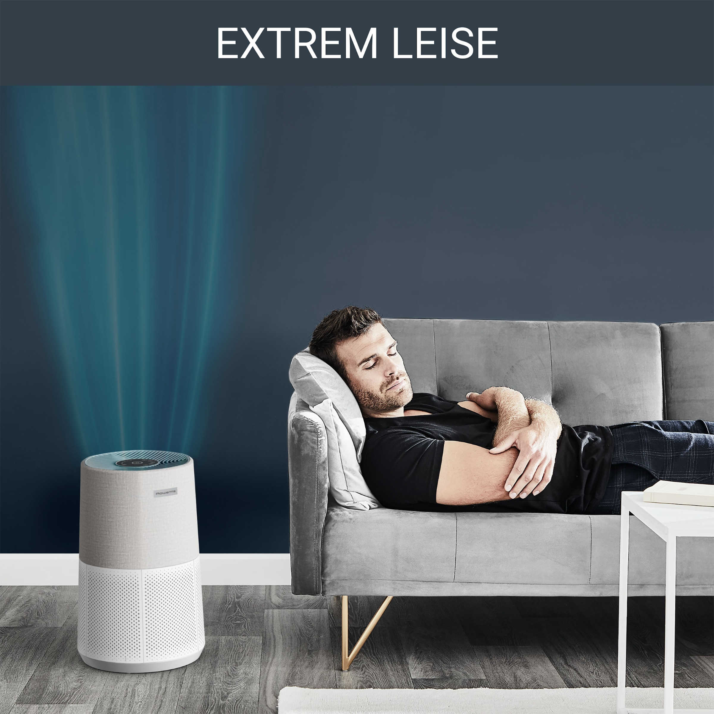Rowenta Luftreiniger »PU2840 Pure Air City«, für 20 m² Räume, 360° HEPA-Filtration, App, 3 Filterstufen, 38 dB(A), Textil-Finish
