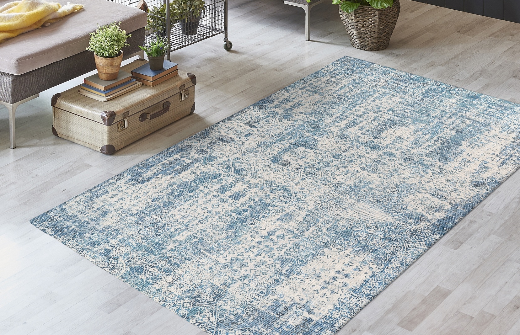 Kayoom Teppich »Perry 225« rechteckig 16 mm Höhe digitaler Druck, verwaschenes Farbendesign, pflegeleicht