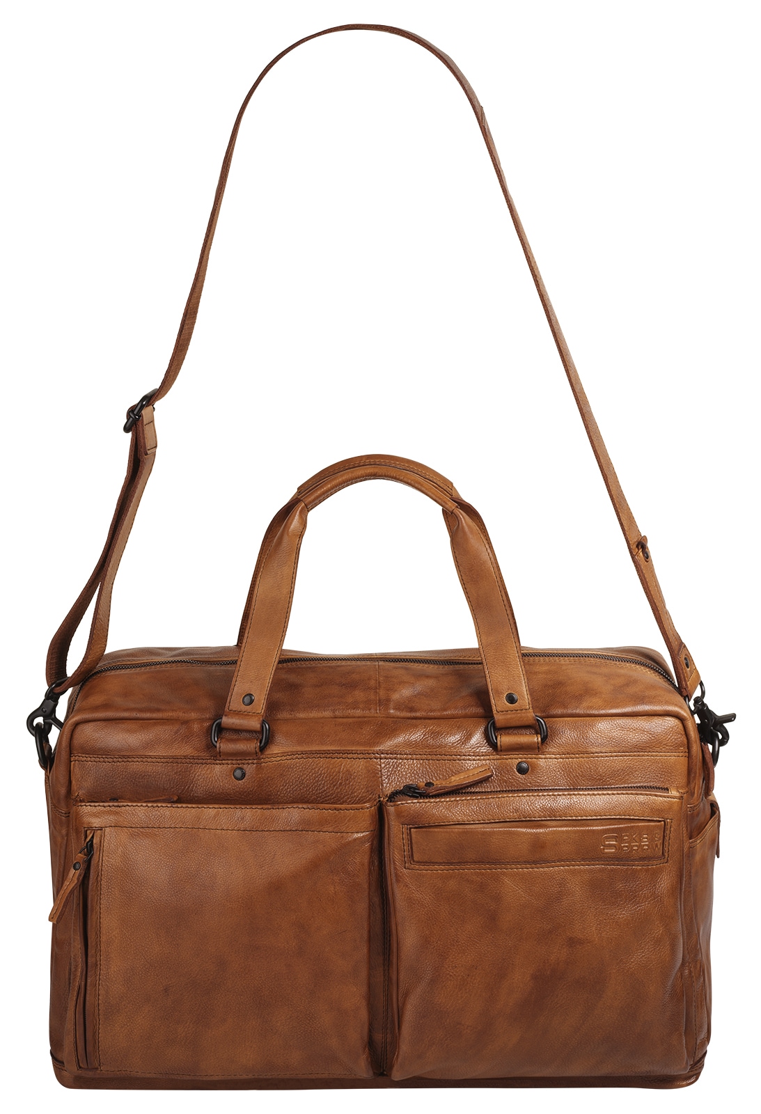 Spikes & Sparrow Reisetasche, echt Leder