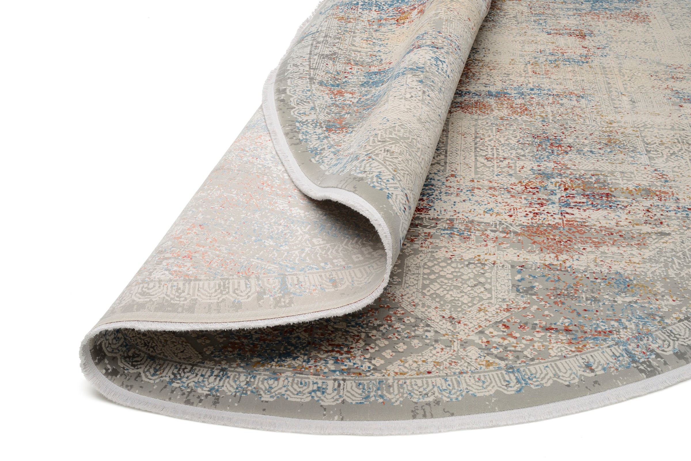 Musterring Teppich »APOLLO«, rund, 8 mm Höhe, exclusive MUSTERRING DELUXE COLLECTION hochwertig gekettelt Fransen
