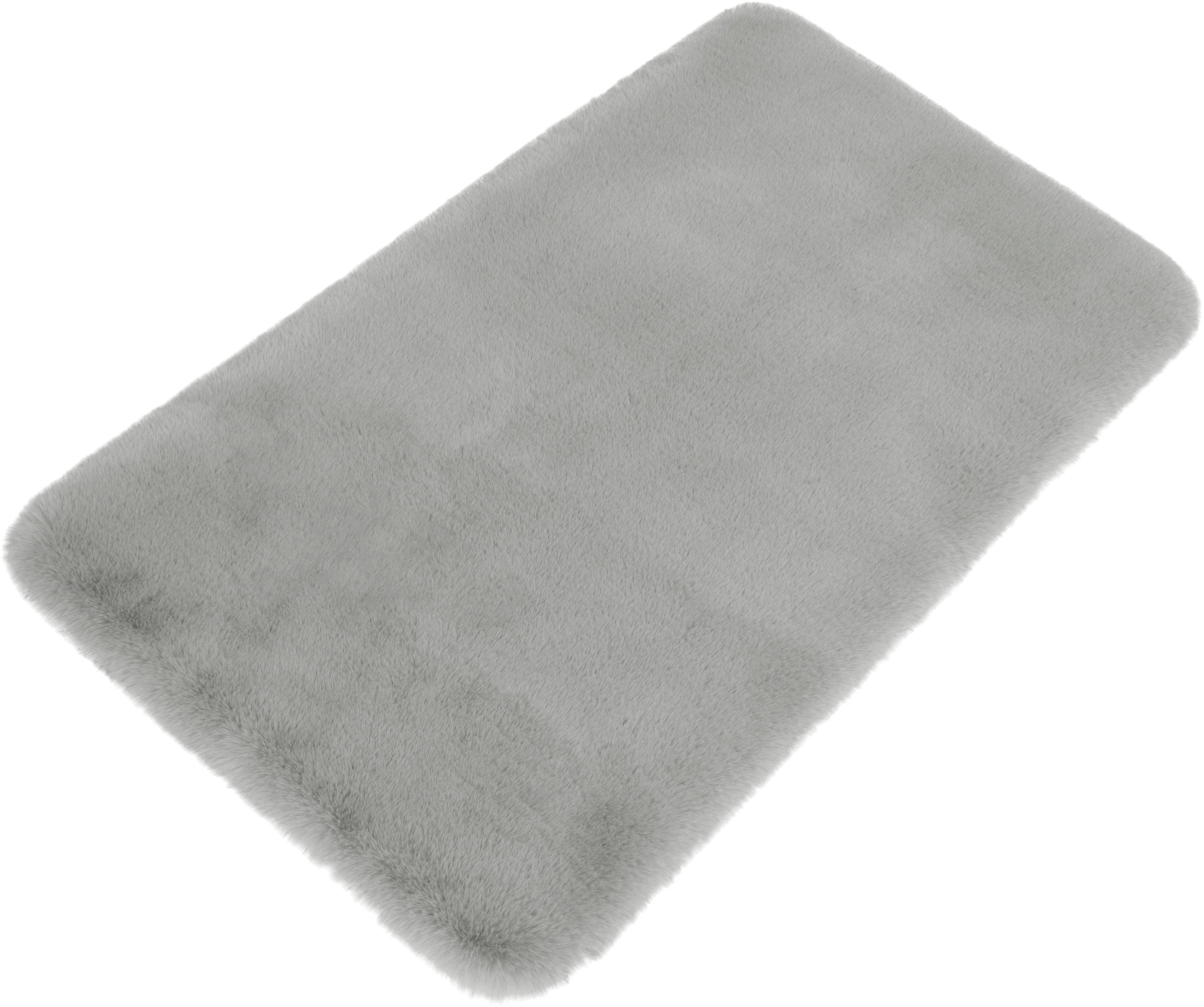 my home Badematte »Rabbit Badematten, Badvorleger, Badezimmer Teppich«, rutschhemmend beschichtet, strapazierfähig-fußbodenheizungsgeeignet-schnell trocknend, Kaninchenfell-Haptik, Badteppich, rechteckig, rund & als 3-tlg. Set