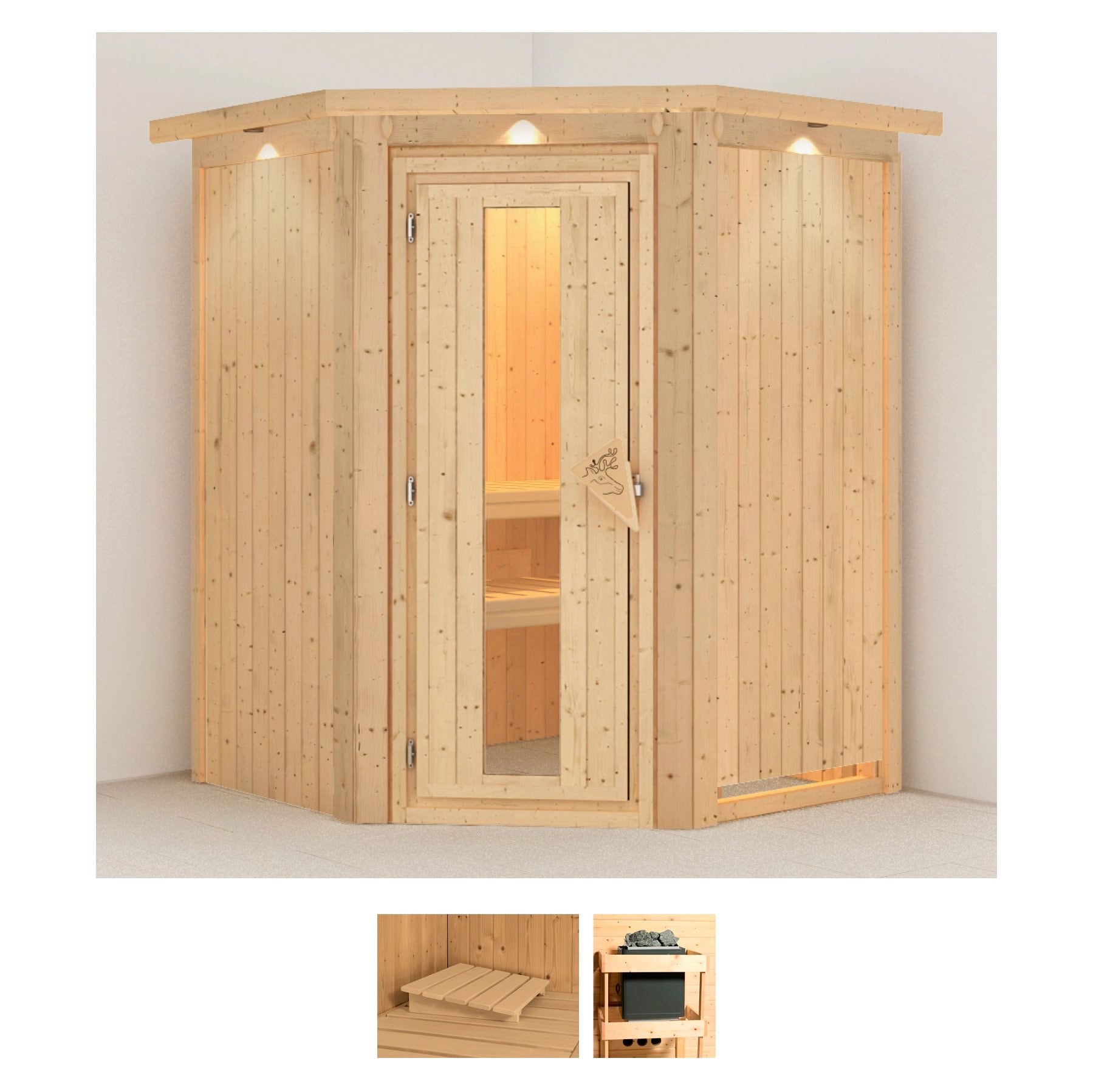 Karibu Sauna »Nanna«, ohne Ofen