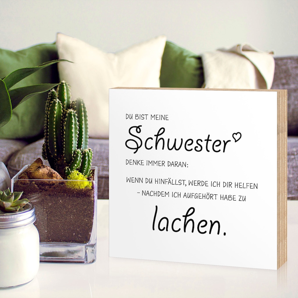 Artland Holzbild »Schwester«, Sprüche & Texte, (1 St.)