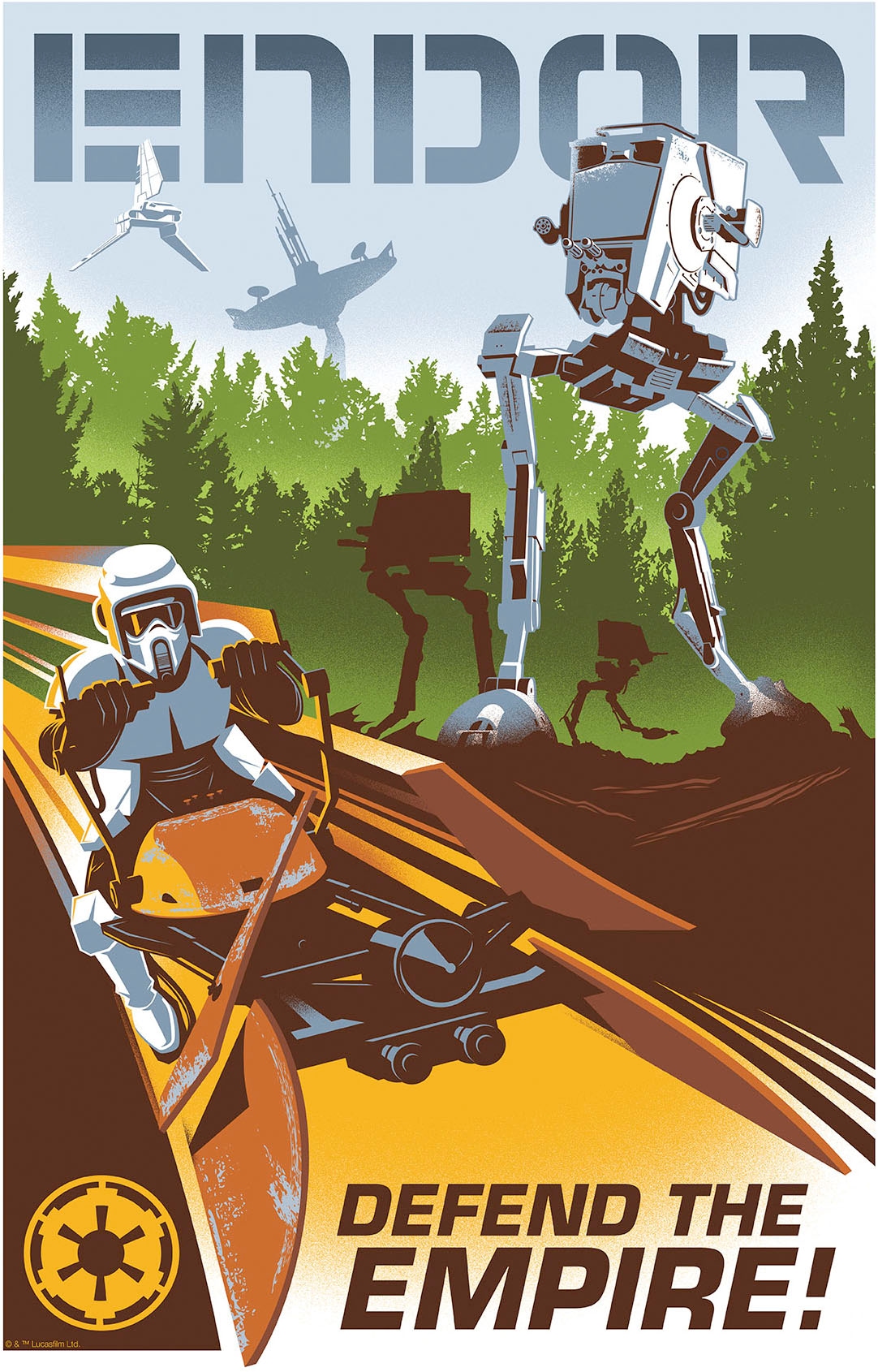 Komar Wandbild »Star Wars Defend the Empire«, Disney, (Set, 1 St.), 40 x 50 cm (Breite x Höhe) - Kinderzimmer, Dekoration