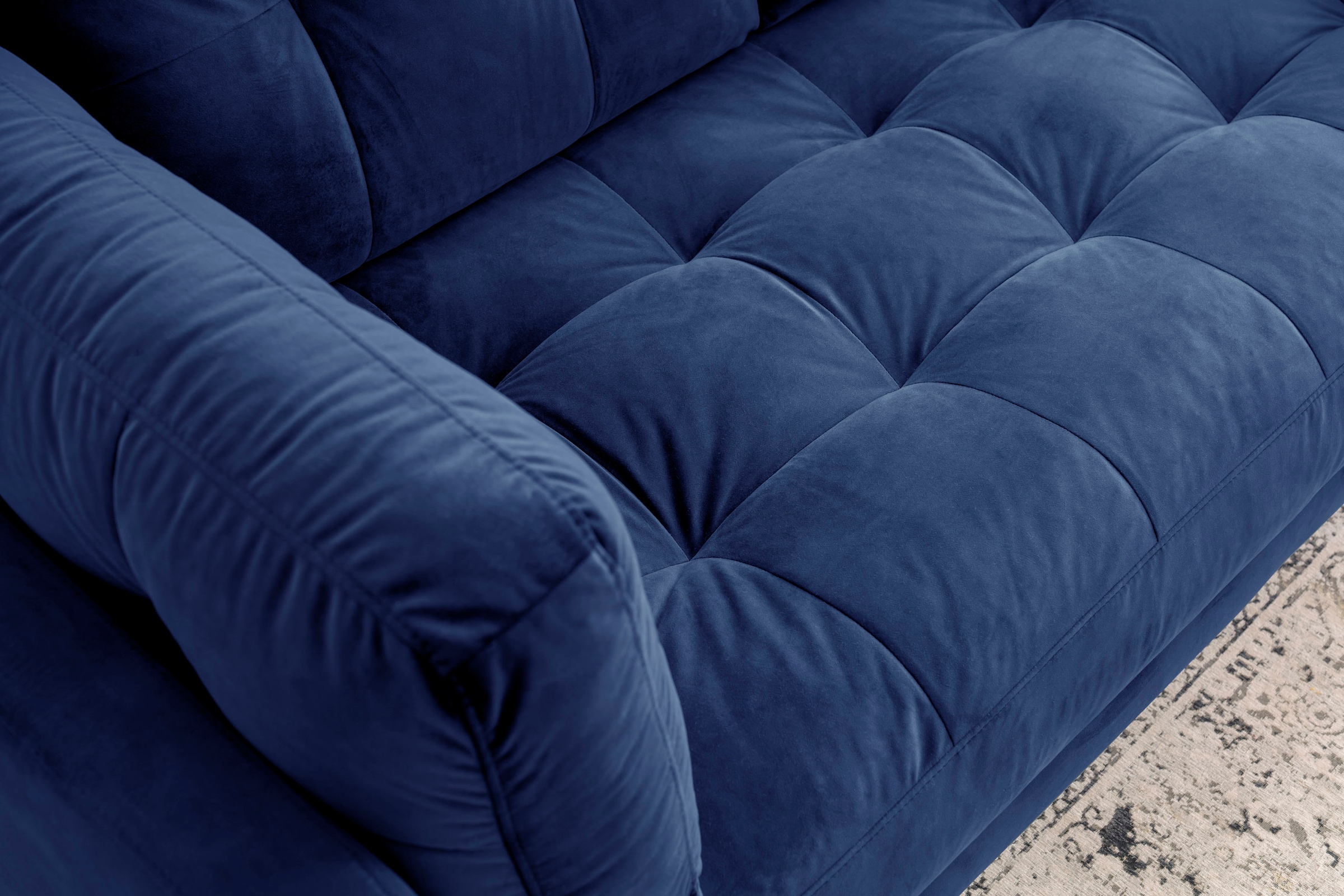 Trends by HG 2-Sitzer »Landau« in Cord-Stoff mit Metallfuß