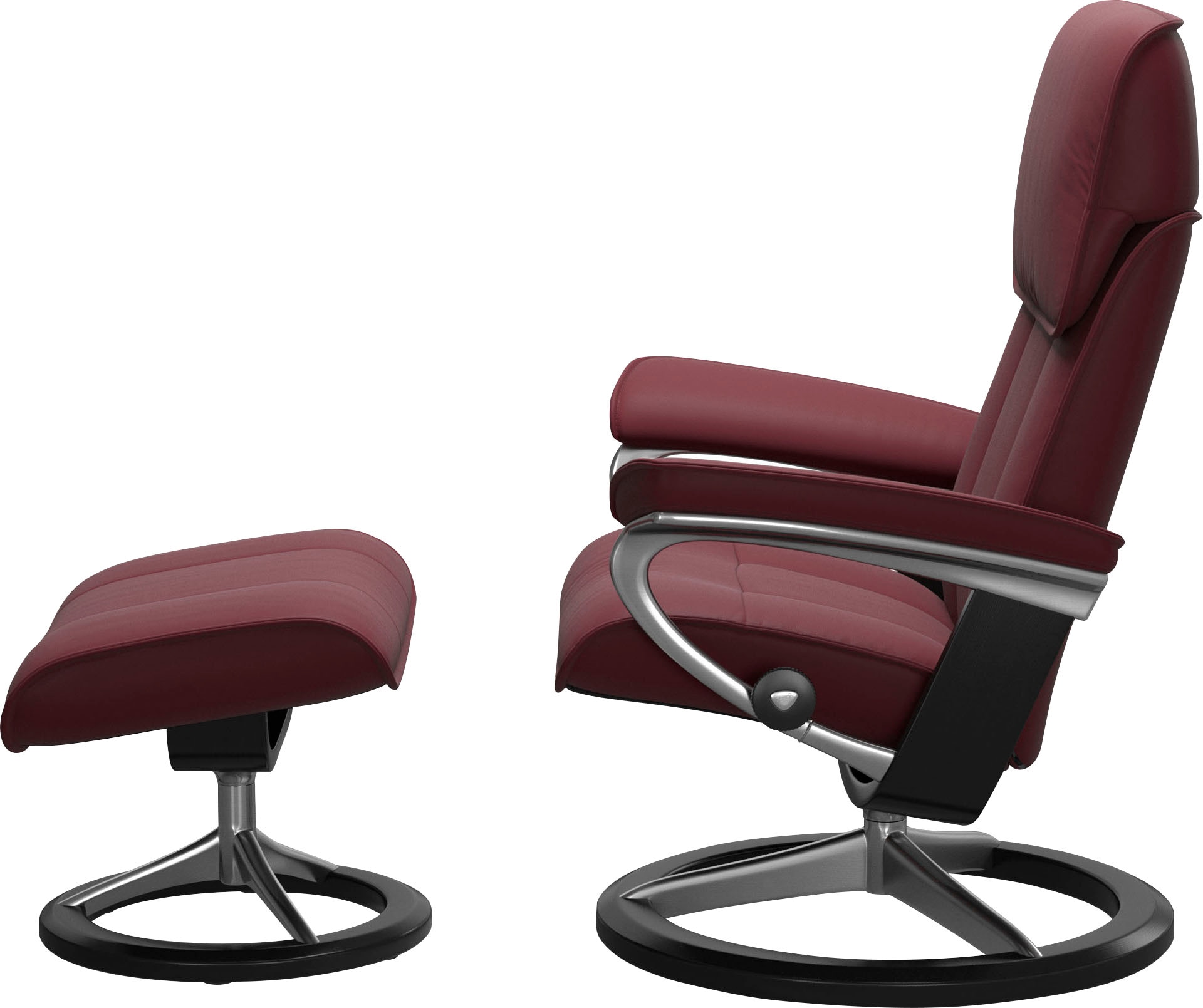 Stressless® Relaxsessel »Admiral« Set, Relaxsessel inkl. Hocker,  mit Signature Base, Größe M & L, Gestell Schwarz