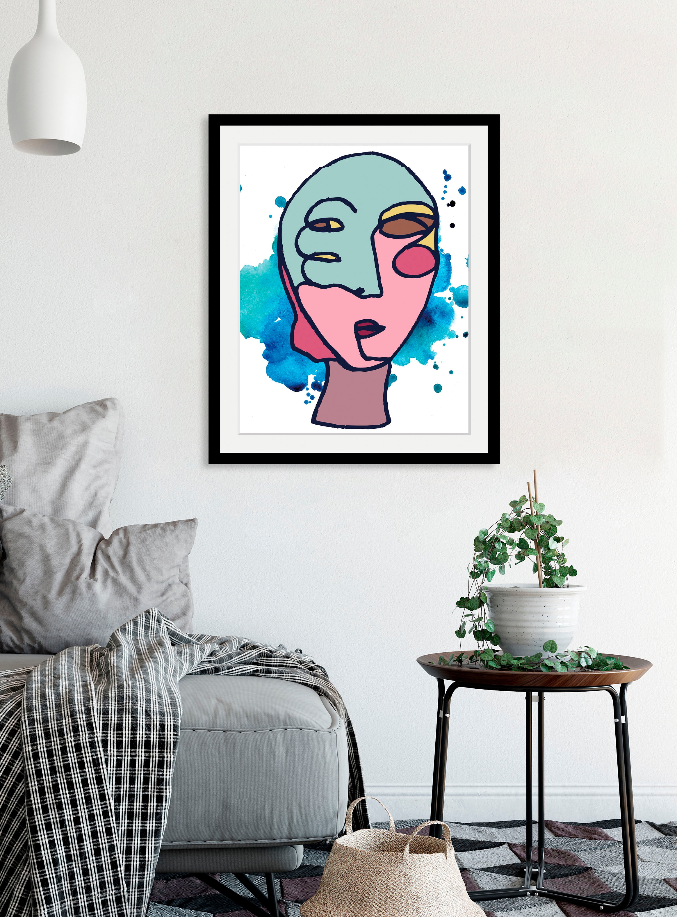 queence Bild »Marlick« Abstrakt   Figuren   Gesicht   Kunst 1 Stk. tlg. HD günstig online kaufen
