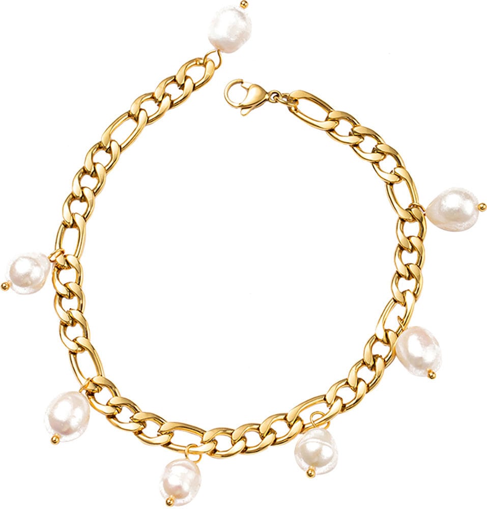 Firetti Fußkette mit Anhänger »Schmuck Geschenk Körperschmuck«, mit Süßwasserzuchtperle