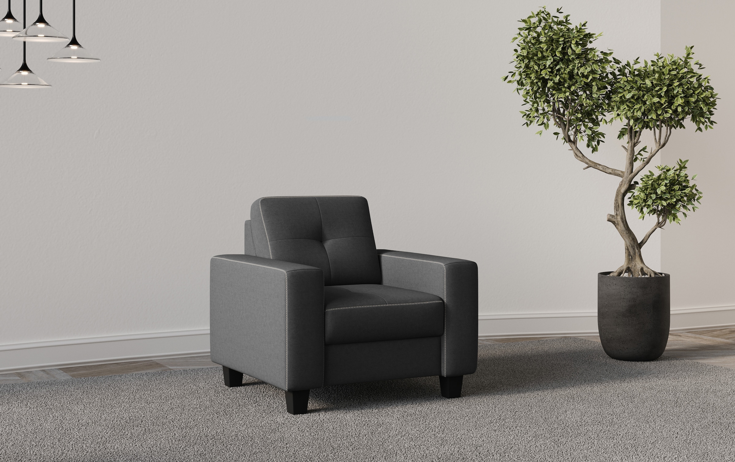 Home affaire Sessel »Varese« Kreuznaht in beige günstig online kaufen