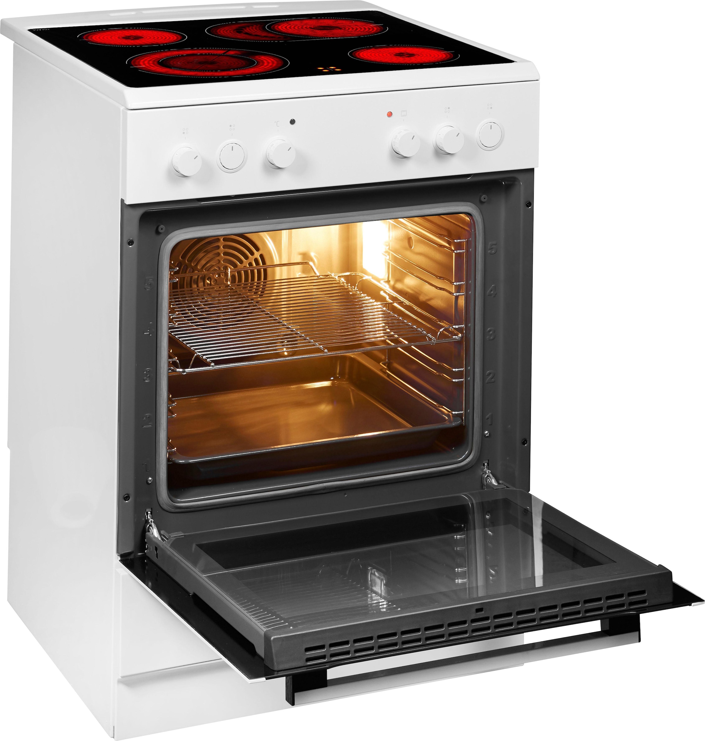 Amica Elektro-Standherd »SHC 914 111 W«, Steam Clean, RapidWarmUp-Funktion