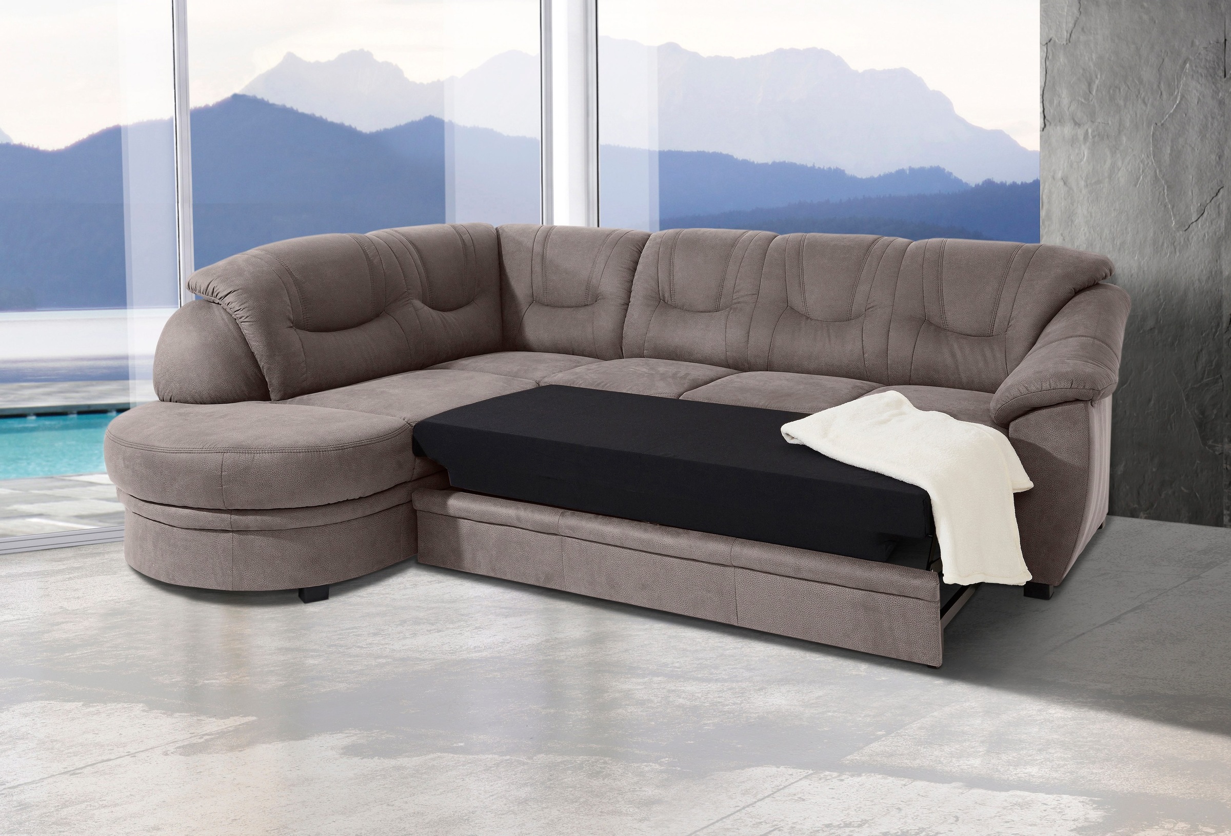 sit&more Ecksofa "Bellevue L-Form", wahlweise mit Bettfunktion günstig online kaufen