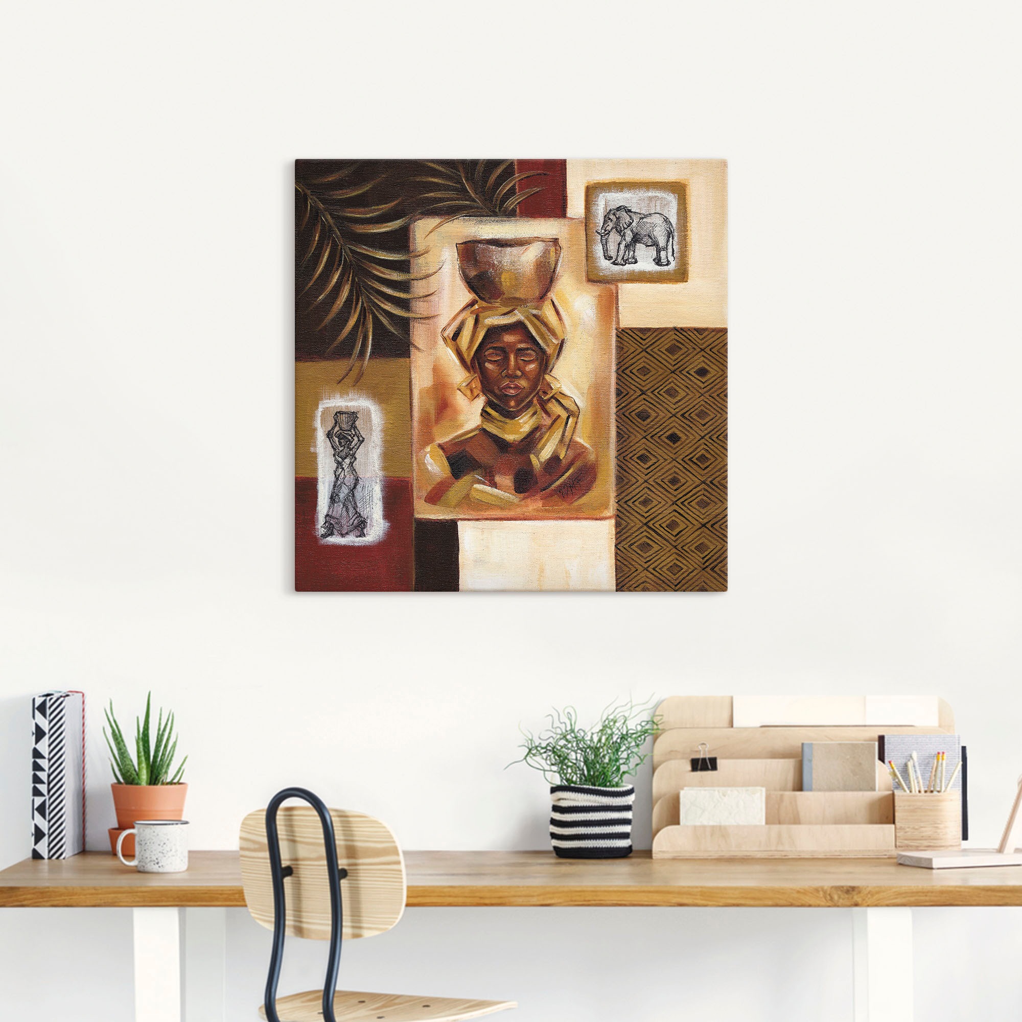 Artland Leinwandbild »Aus Afrika I«, Frau, (1 St.), auf Keilrahmen gespannt