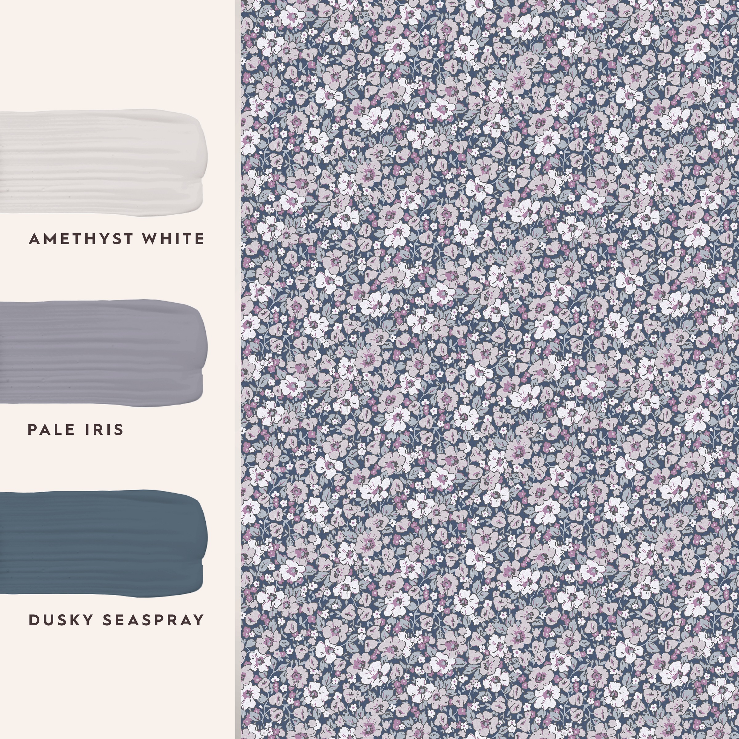 LAURA ASHLEY Vliestapete »Libby Purple« floral texturiert 10mx52cm