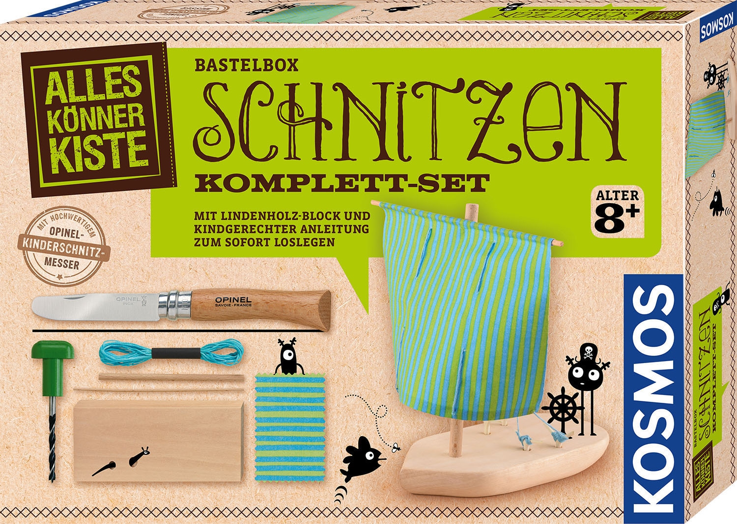 Kosmos Kreativset »AllesKönnerKiste Schnitzen«, Made in Germany