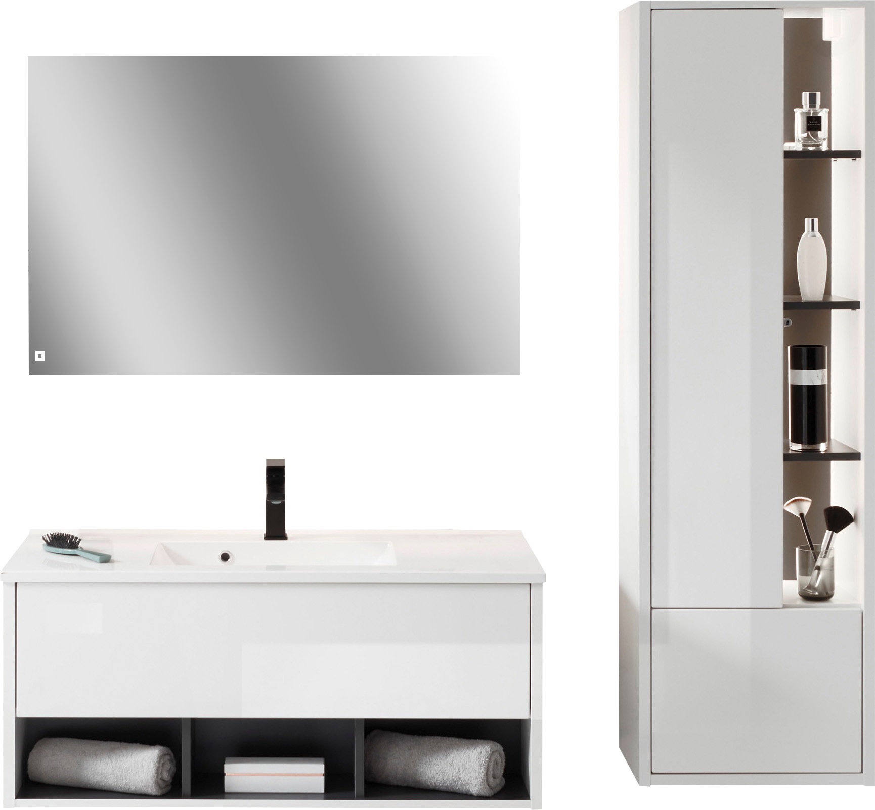 PLACES OF STYLE Badmöbel-Set »Studio Line, Bad im modernen Design, 3-teilig günstig online kaufen