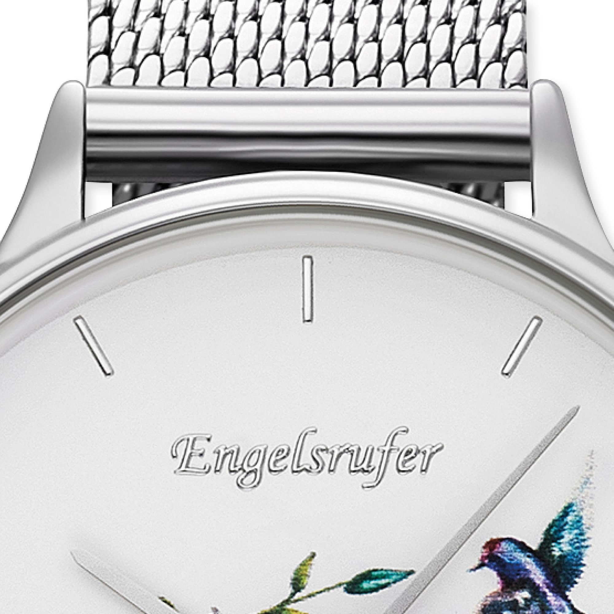 Engelsrufer Quarzuhr »Flower« Armbanduhr, Damenuhr, Edelstahlarmband, analog