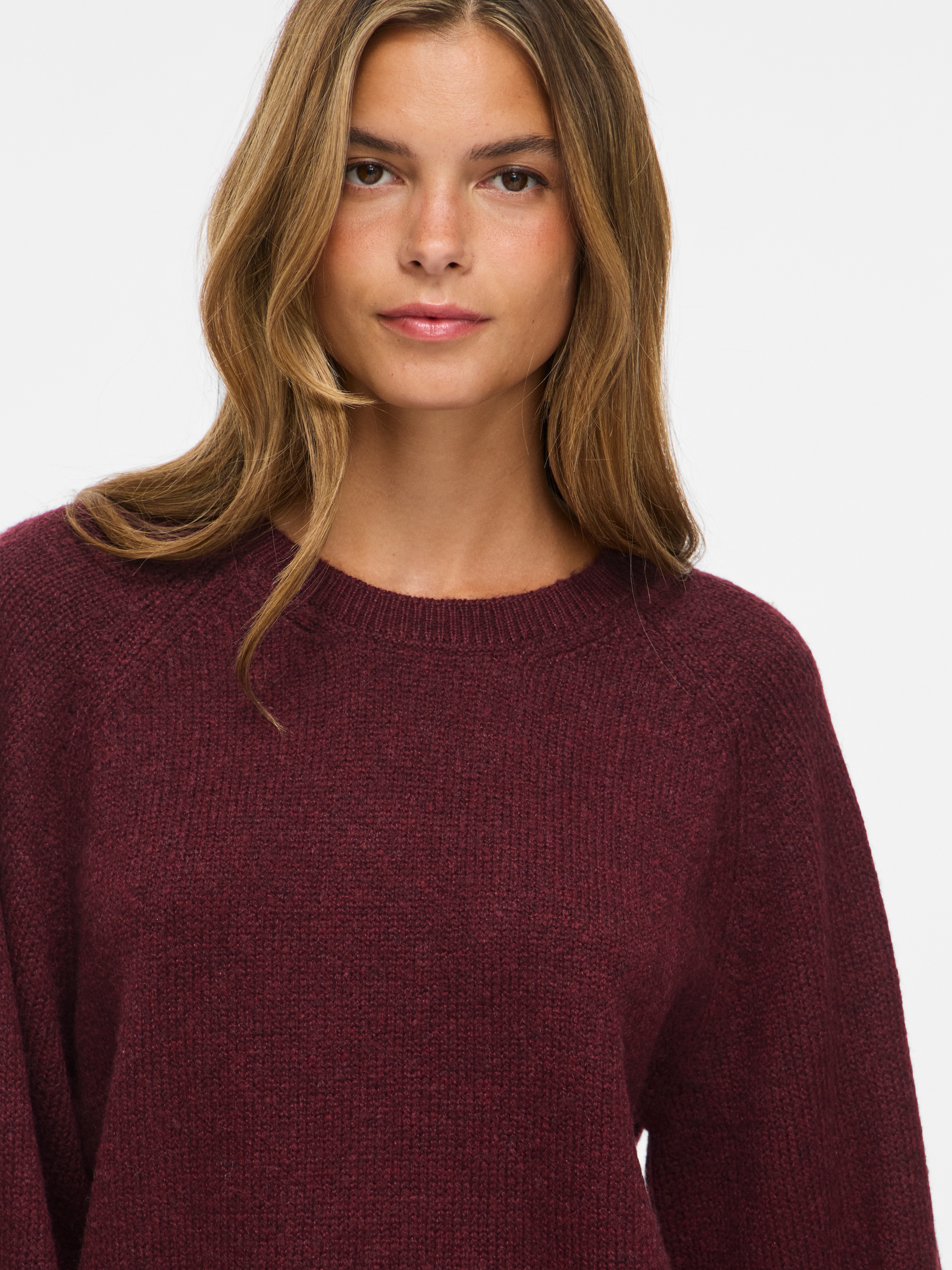 Vila Strickpullover »VISAPNA O-NECK L/S KNIT TOP/PB/1« mit Rundhalsausschnitt, aus Strick, Regular Fit