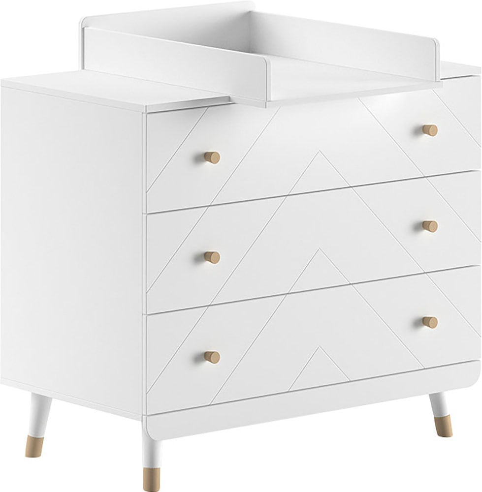 Vipack Babymöbel-Set Made in Europe,  4- tlg. bietet alles für Ihr Kinderzimmer, Ausf. satin weiß lackiert