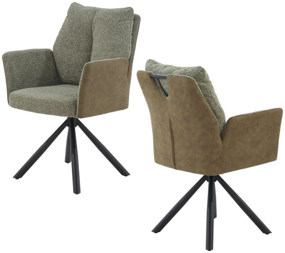Jockenhöfer Gruppe Drehstuhl »Shelby« (Set) 2 Stk.4-Fuss-Stuhl, 360° drehbar, Taschenfederkern, bis 150kg belastbar