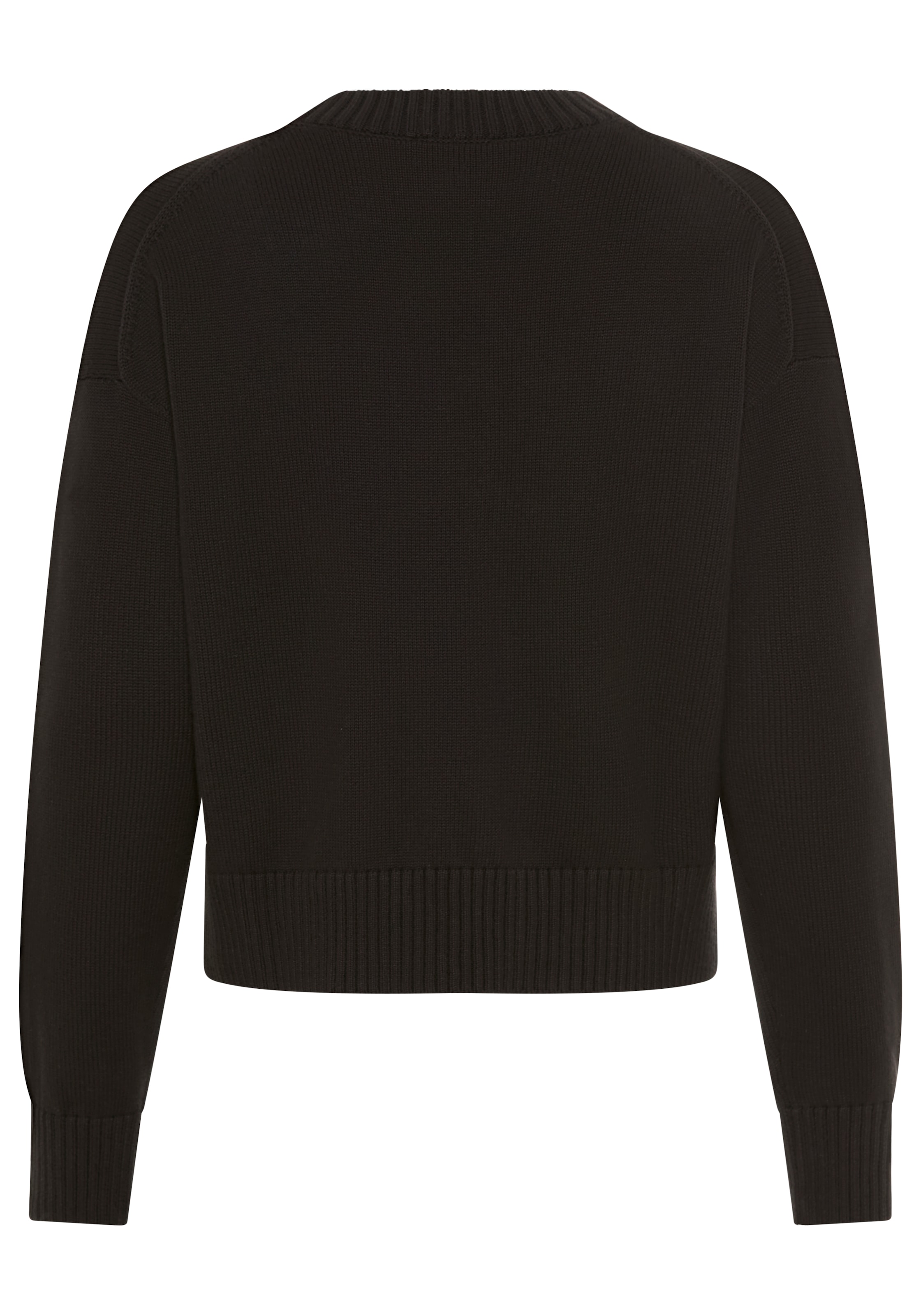 Calvin Klein Jeans Strickpullover breite Rippbündchen, Feinstrickqualität, Regular Fit