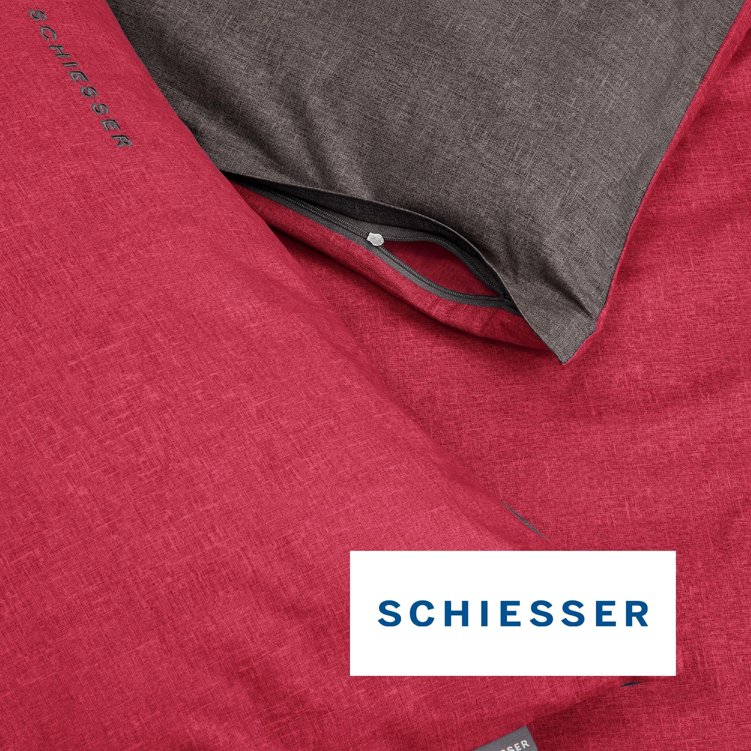 Schiesser Kissenhüllen »Doubleface aus weicher Baumwolle mit edlem Melangeeffekt in Wendeoptik« OEKO-TEX® MADE IN GREEN