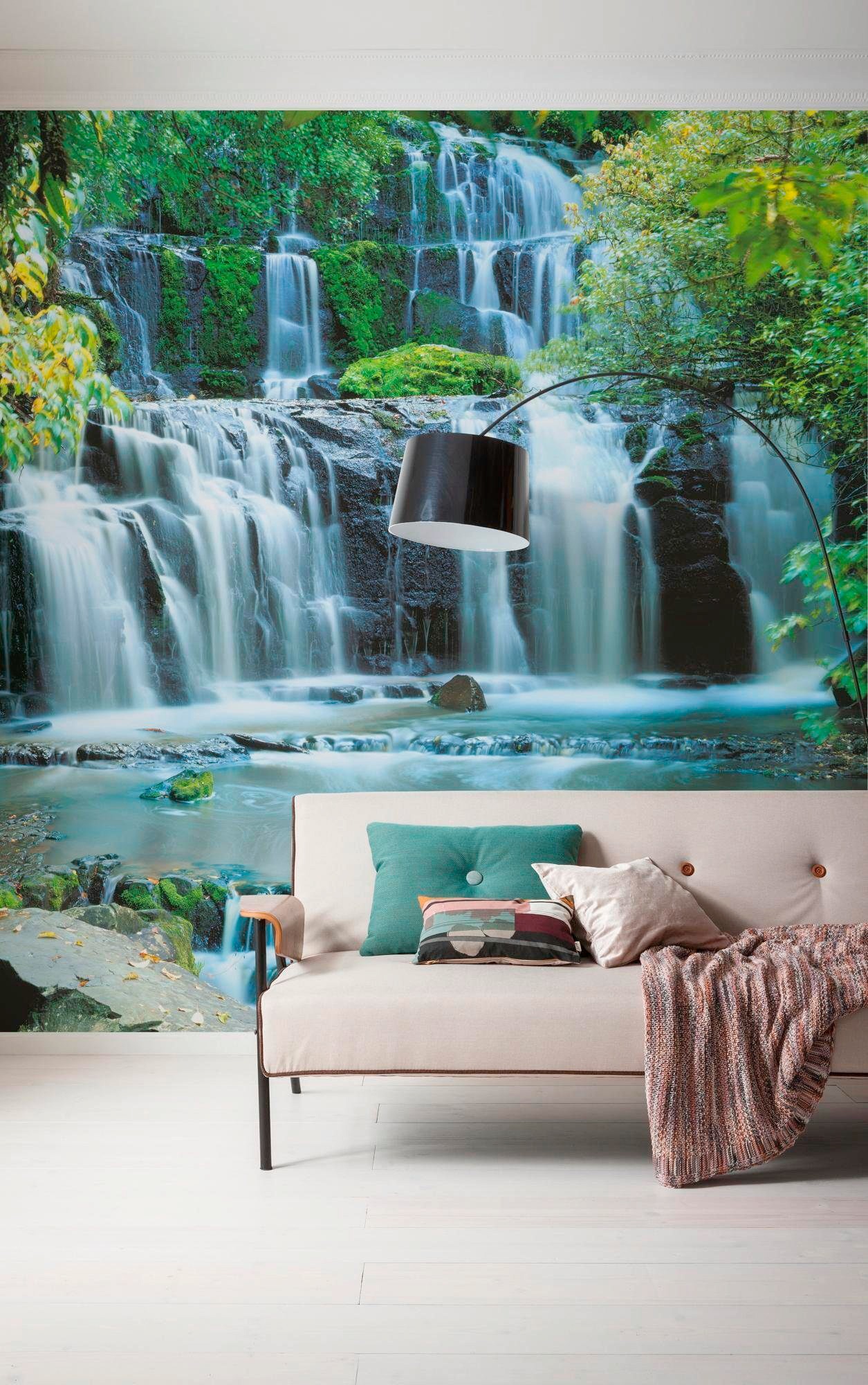 Komar Vliestapete »Pura Kaunui Falls«, 300x250 cm (Breite x Höhe), Vliestap günstig online kaufen