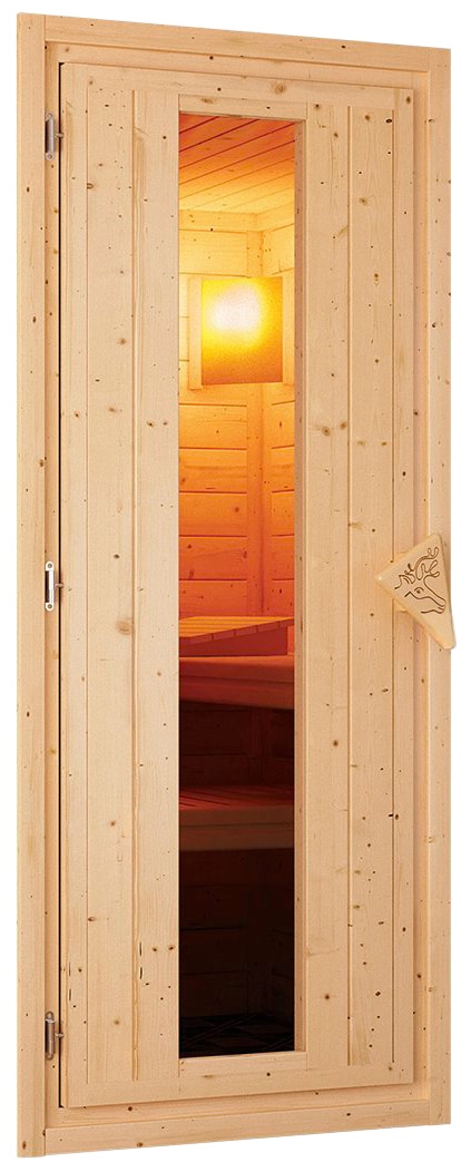 Karibu Sauna »Tomke« Set,  3,6-kW-Bio-Plug & Play Ofen mit externer Steuerung