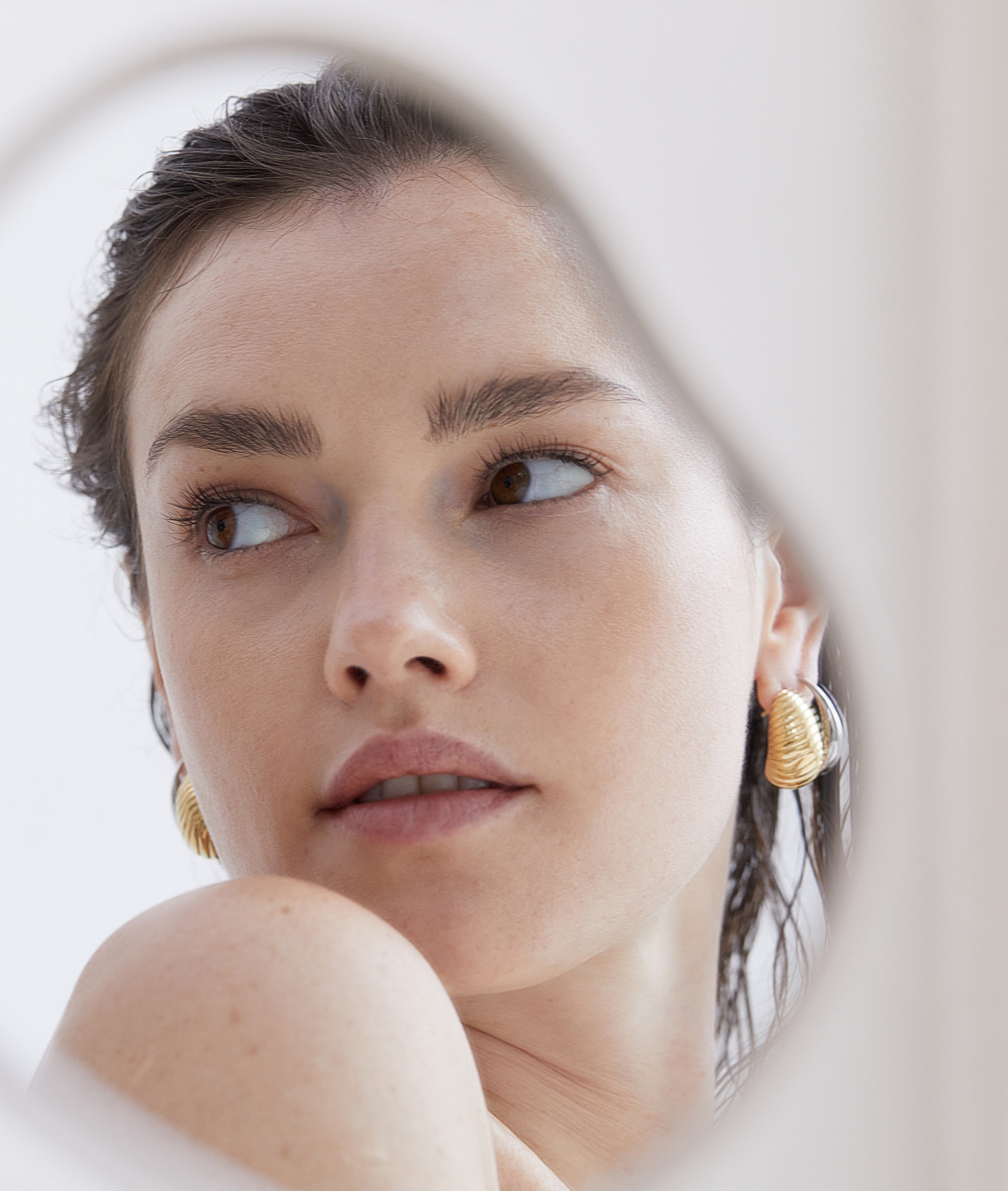 Echtzeit Paar Creolen »Schmuck Geschenk Edelstahl Ohrringe The Organic Drop«