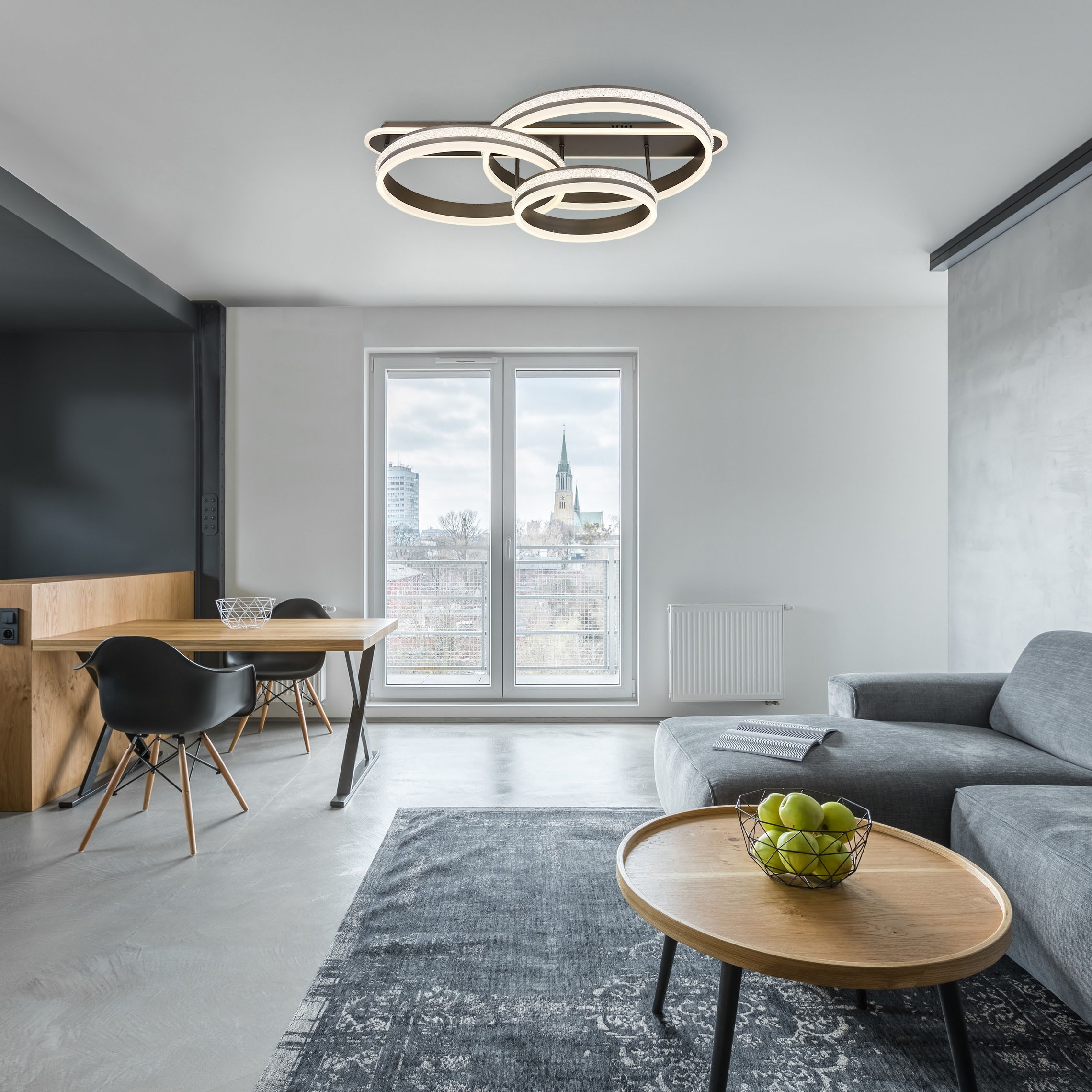 GLOBO LIGHTING LED Deckenleuchte »GROUNI« LED-Modul Deckenlampe/Wohnzimmer/ günstig online kaufen