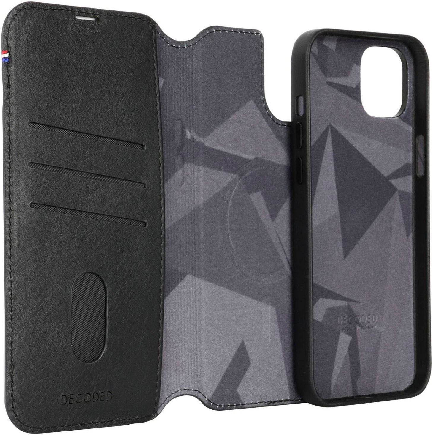 DECODED Smartphone-Hülle »Leather Detachable Wallet für iPhone 15«, iPhone 15, 15,5 cm (6,1 Zoll)