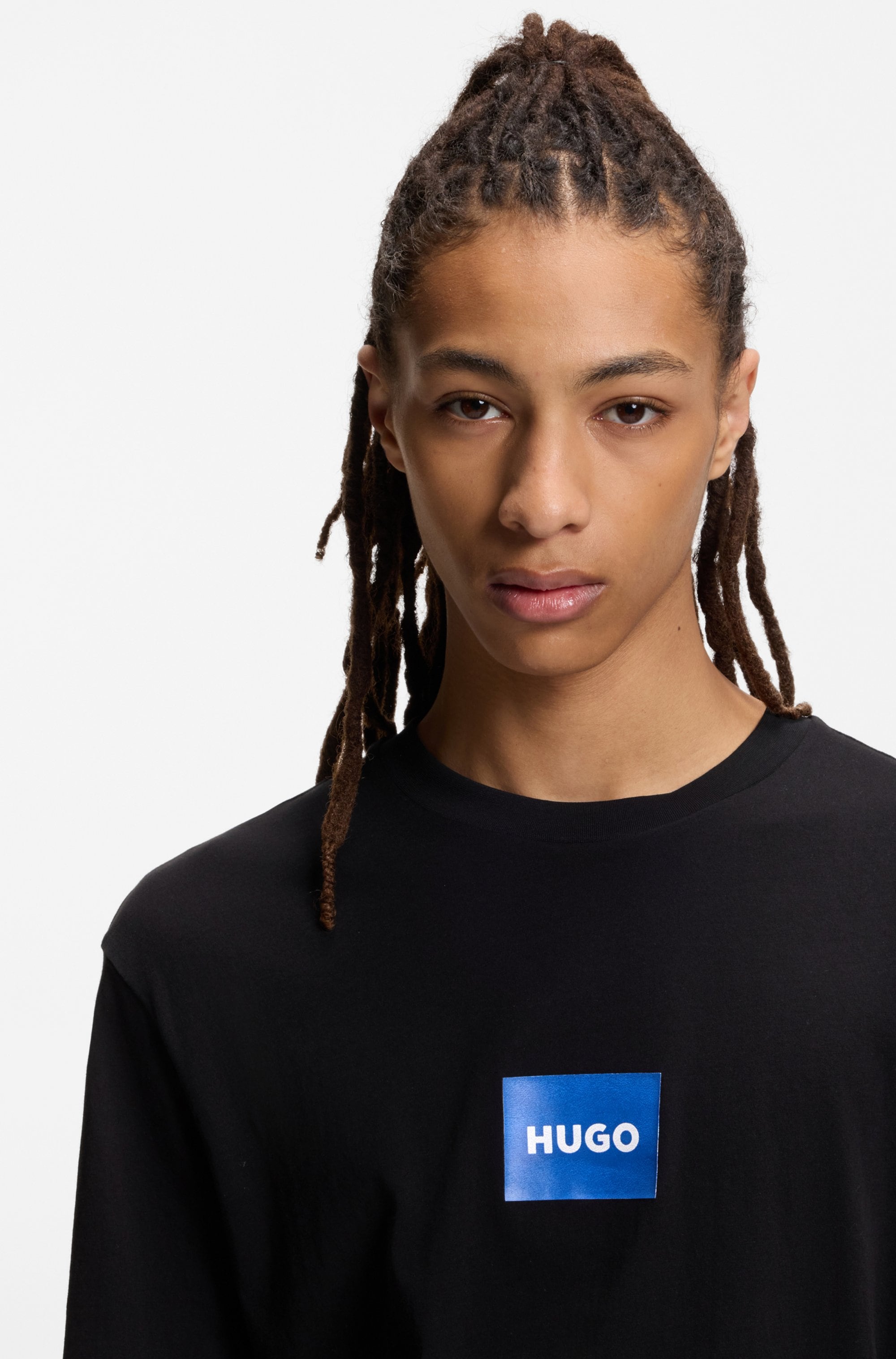 HUGO T-Shirt Regular Fit, Kurzarm, Hugo-Print