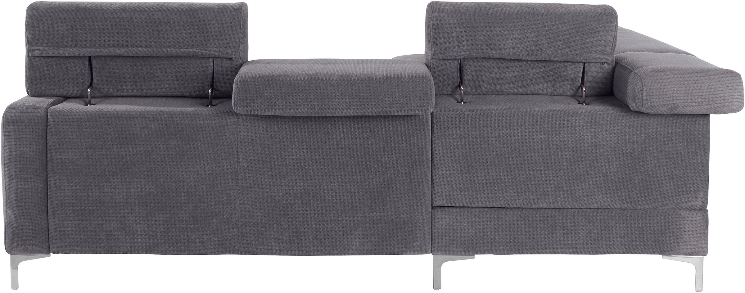 COTTA Ecksofa »Sammy L-Form«, mit Kopfteilverstellung, wahlweise mit Bettfunktion & Bettkasten