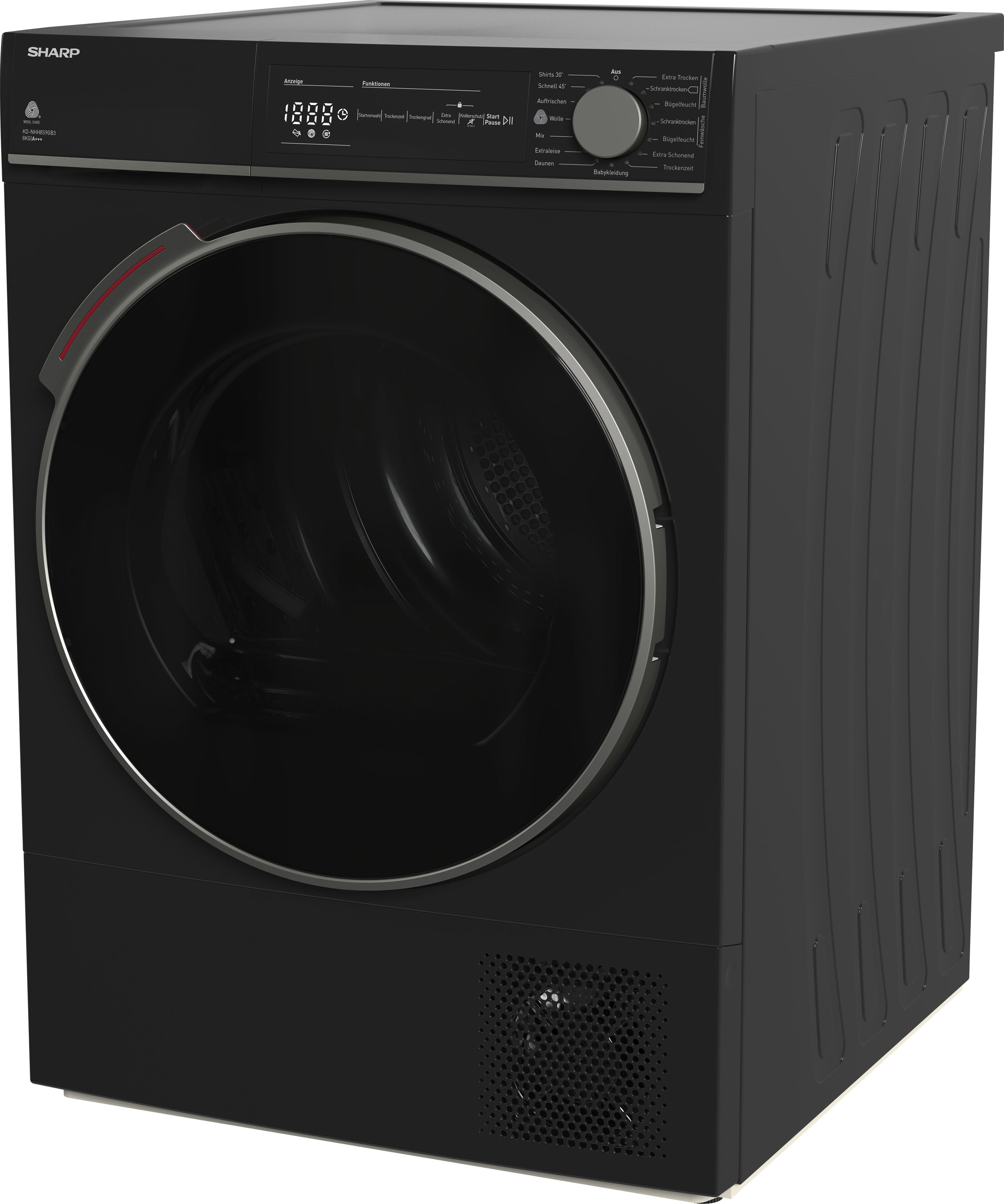 Sharp Wärmepumpentrockner »KD-NHH8S9GB3-DE«, Serie T, 8 kg