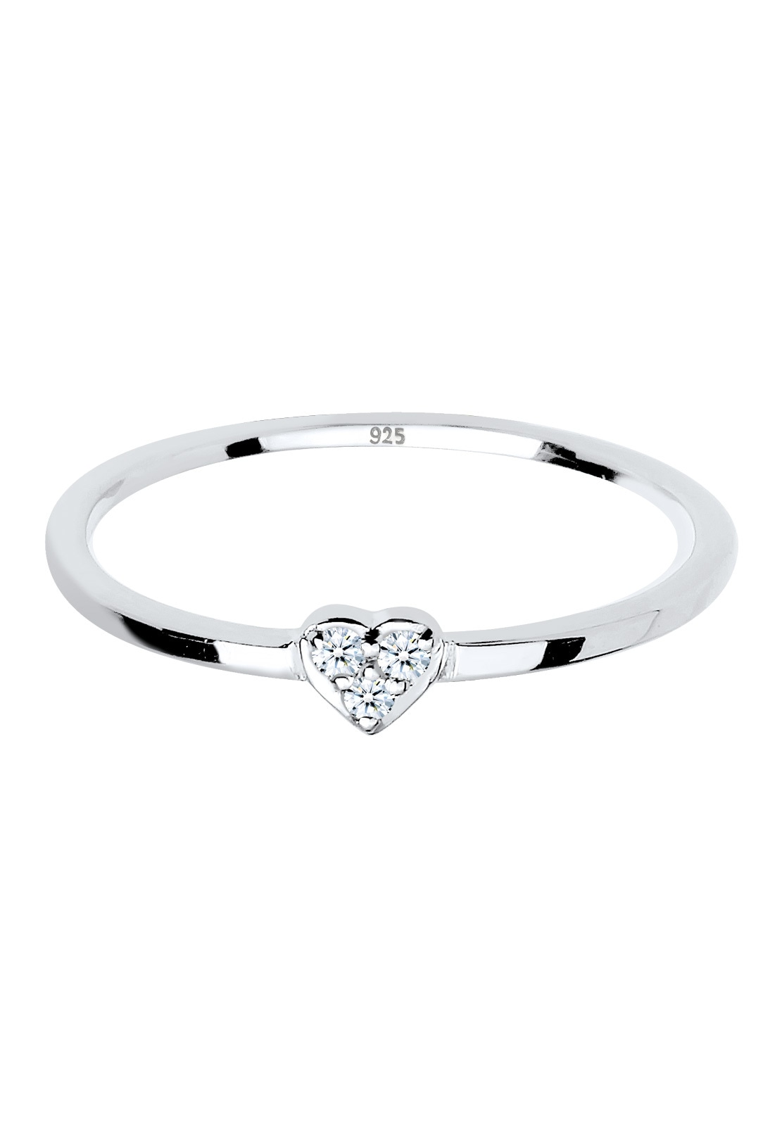 Elli DIAMONDS Verlobungsring »Herz Symbol Diamant 0.04 ct. 925 Silber«