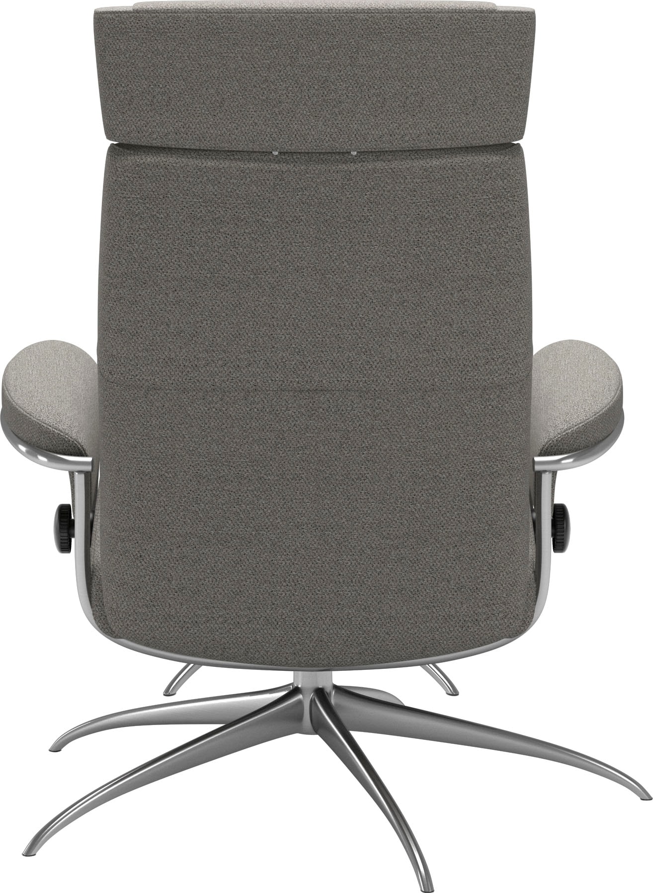 Stressless® Relaxsessel »Paris«, (Set, Relaxsessel mit Hocker), mit Hocker, Low Back mit Kopfstütze, mit Star Base, Gestell Chrom