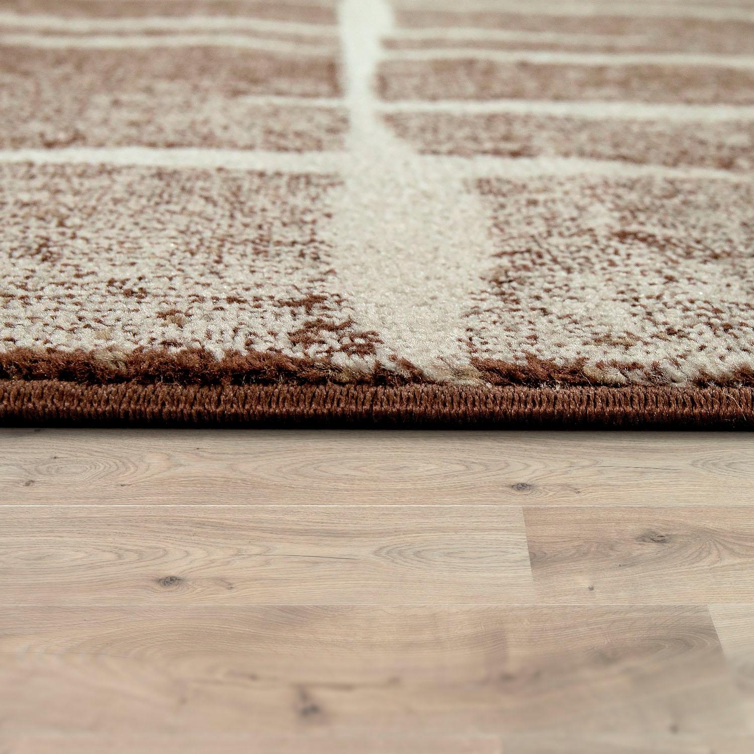 Paco Home Teppich »ECE 924«, rechteckig, 14 mm Höhe, Kurzflor, modernes Matrix Design, ideal im Wohnzimmer & Schlafzimmer