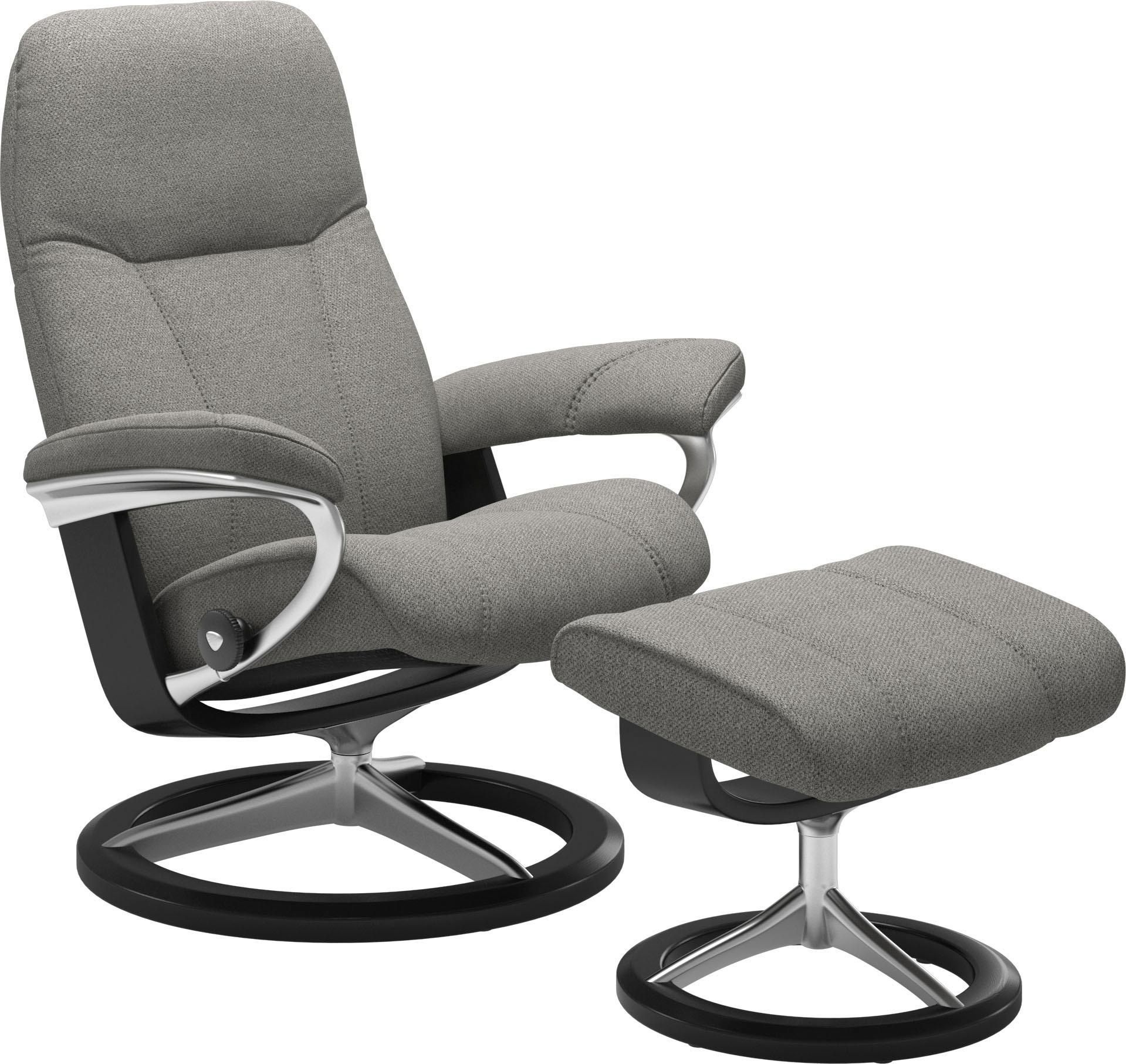 Signature Gestell mit Rechnung Hocker, »Consul«, S, bestellen mit Relaxsessel Schwarz (Set, Base, auf Hocker), Stressless® mit Größe Relaxsessel