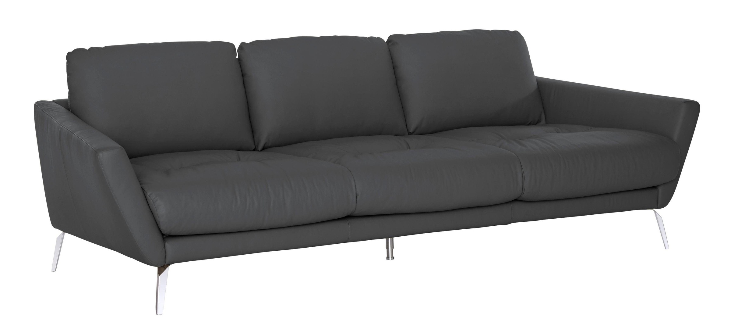 W.SCHILLIG Big-Sofa »softy«, mit dekorativer Heftung im Sitz, Füße Chrom glänzend