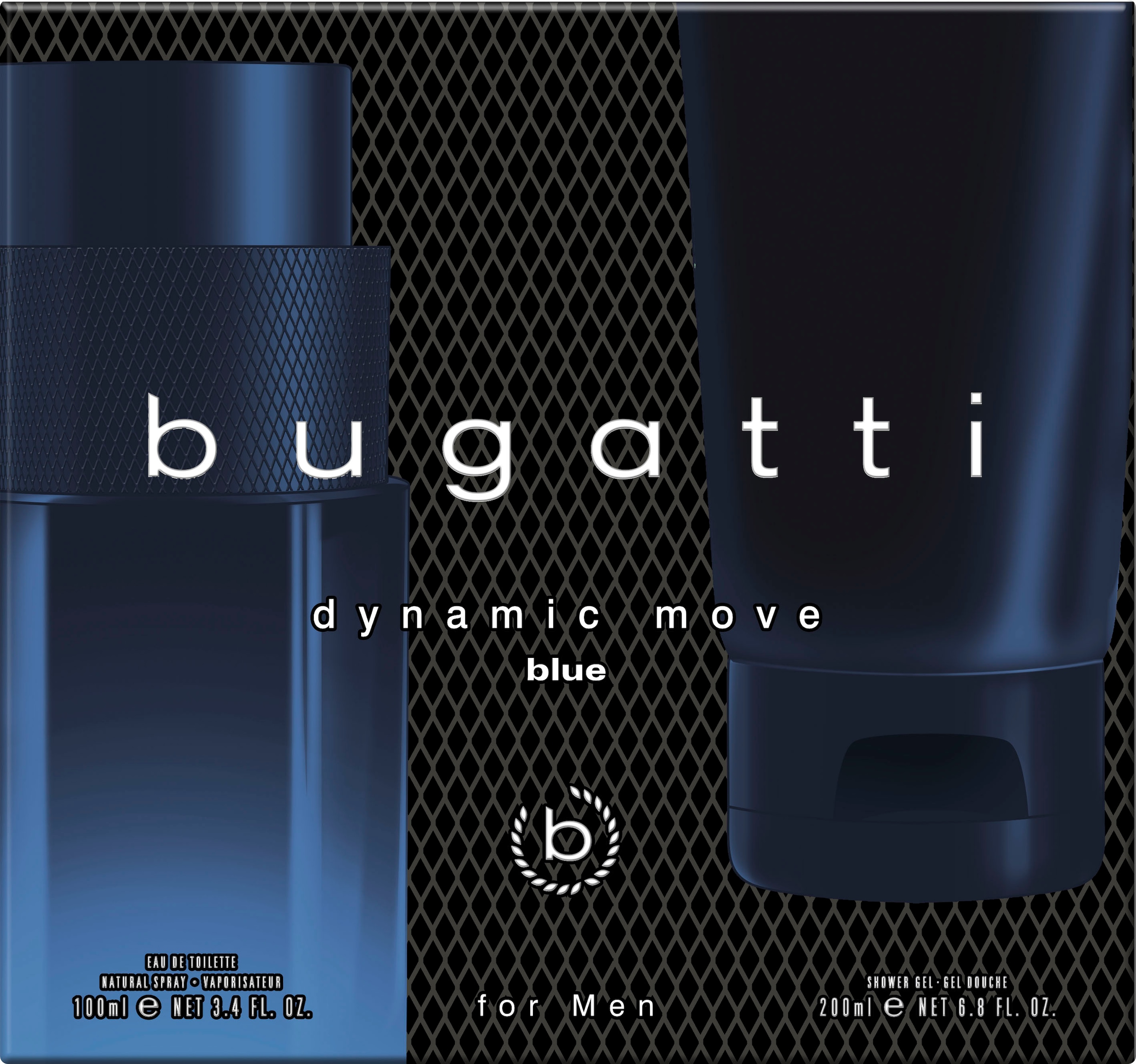 bugatti Eau de Toilette »BUGATTI Dynamic Move man blue GP EdT 100ml + 200 ml SG«, (2 tlg.)