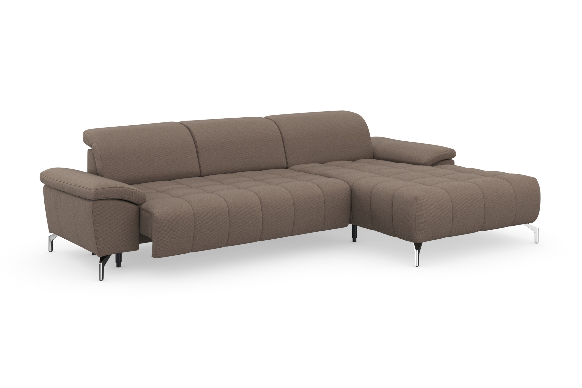 sit&more Ecksofa »Cool L-Form«, wahlweise mit Kopfteilverstellung und Vorziehsitz, motorisch