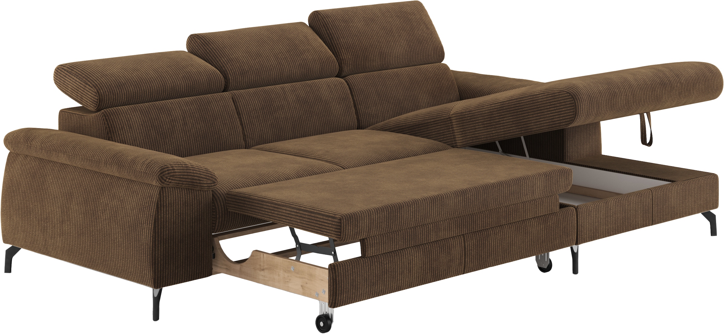 COTTA Ecksofa »Kitty L-Form«, mit Kopfteilverstellung, wahlweise mit Bettfunktion & Bettkasten