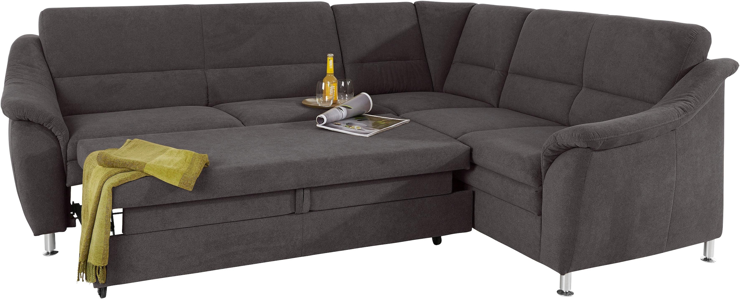 Places of Style Ecksofa »Cardoso L-Form«, Federkern, wahlweise mit Bett, Schubkasten, teilweise Relaxfunktion