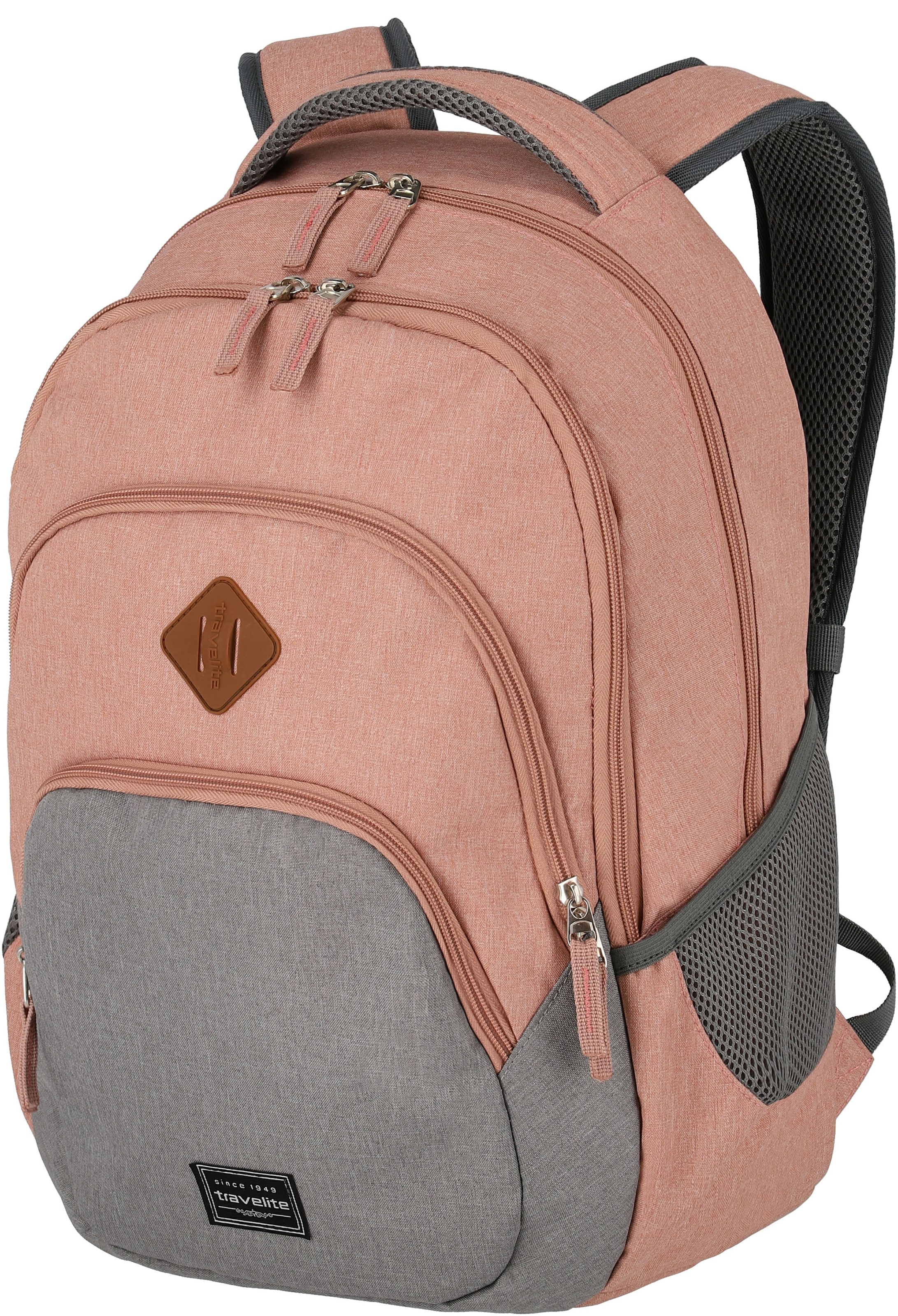 travelite Laptoprucksack »BASICS Melange«, Freizeitrucksack Arbeitsrucksack Schulrucksack Reiserucksack