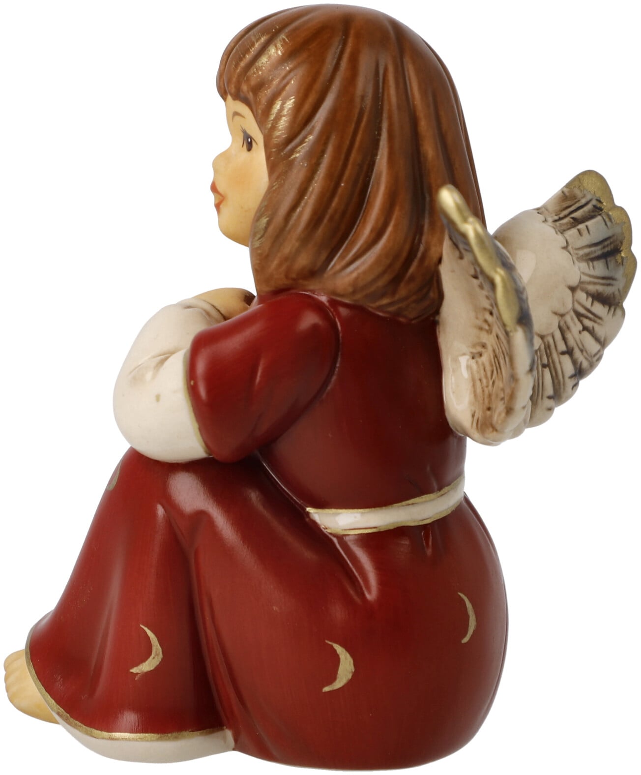 Goebel Engelfigur »Himmelsboten, Weihnachtsdeko rot«, Steingut, Engel - Verträumtes Engelchen