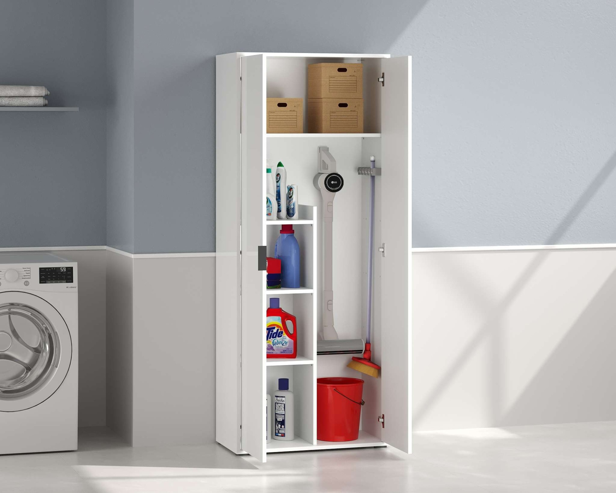 INOSIGN Mehrzweckschrank »Stauraumschrank , Breite 72,5 cm , Höhe 178 cm« 1 Stk. tlg. 2-türiger Schrank, 3 kleine + 1 großer Boden, hochglanz lackiert