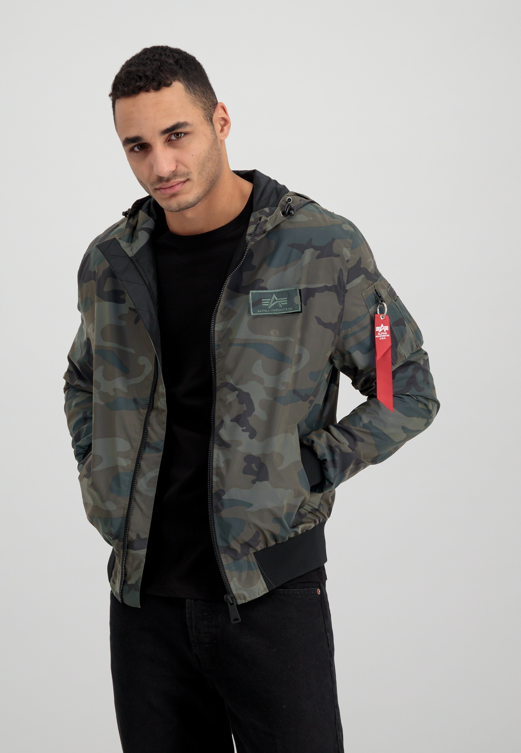 Alpha Industries Bomberjacke »Alpha Industries Men - Bomber Jackets MA-1 LW Hooded Refl. Camo«