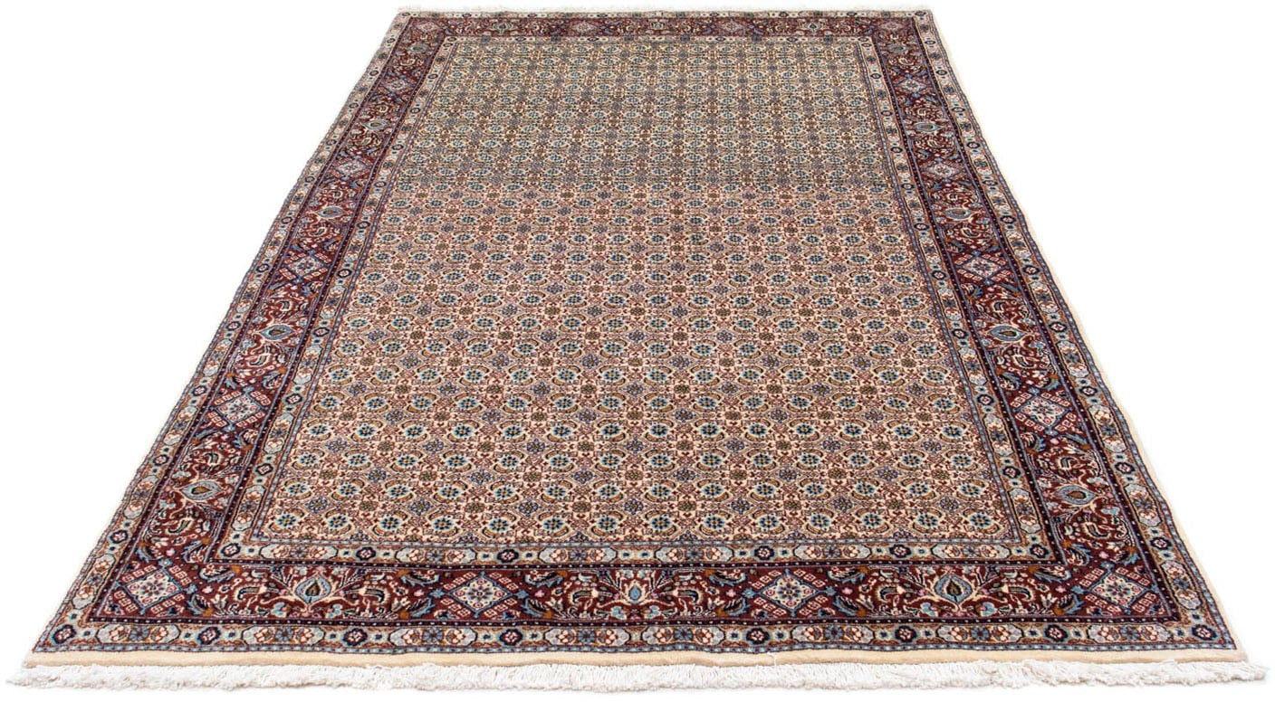 morgenland Wollteppich »Moud Stark Gemustert Beige 196 x 147 cm«, rechtecki günstig online kaufen