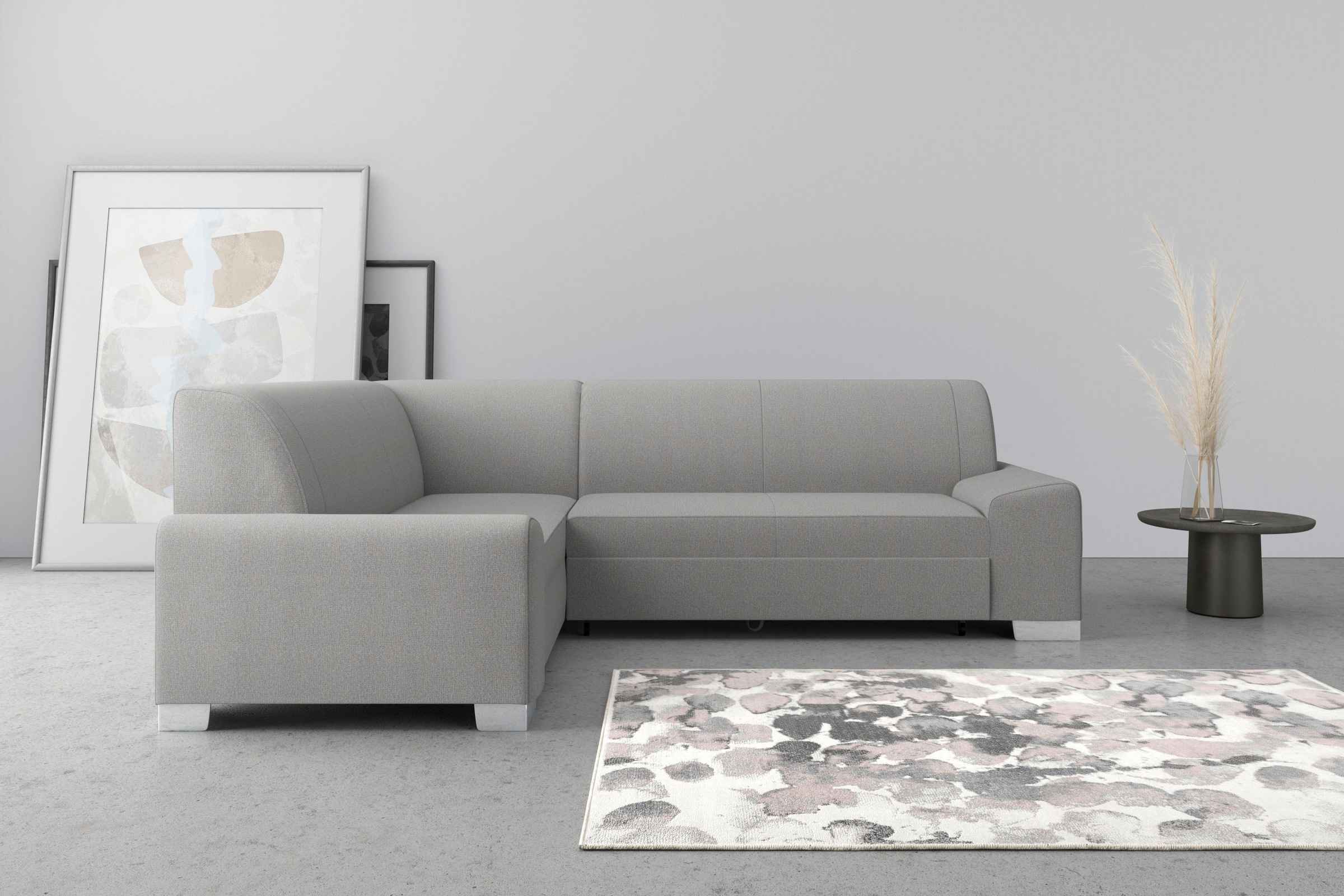 DOMO collection Ecksofa »Anzio in kubischer Formensprache, flache Armlehnen günstig online kaufen