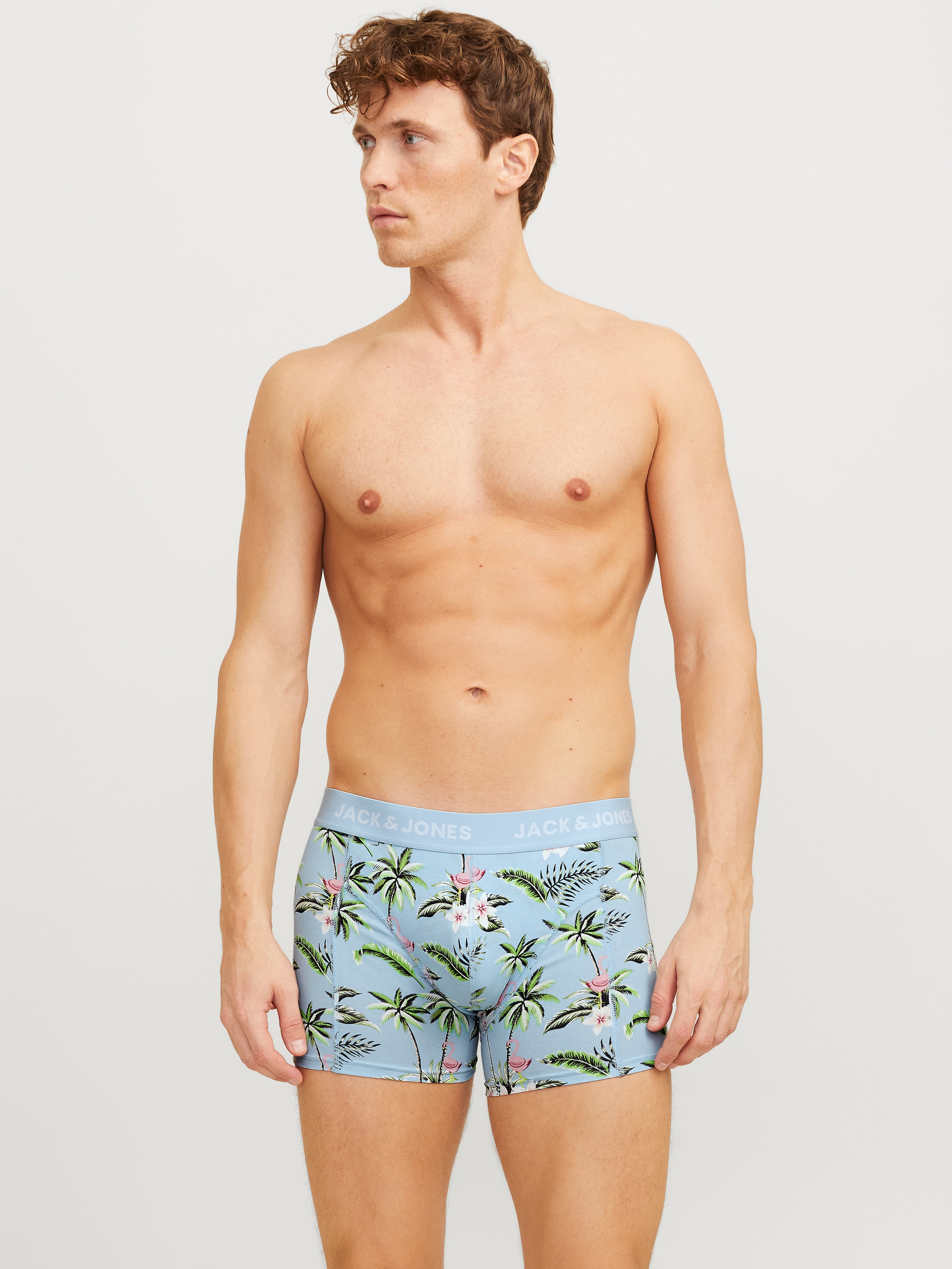 Jack & Jones Trunk »JACFLOWER BIRD TRUNKS 3 PACK SN«, (3 St.), mit Logo Schriftzug